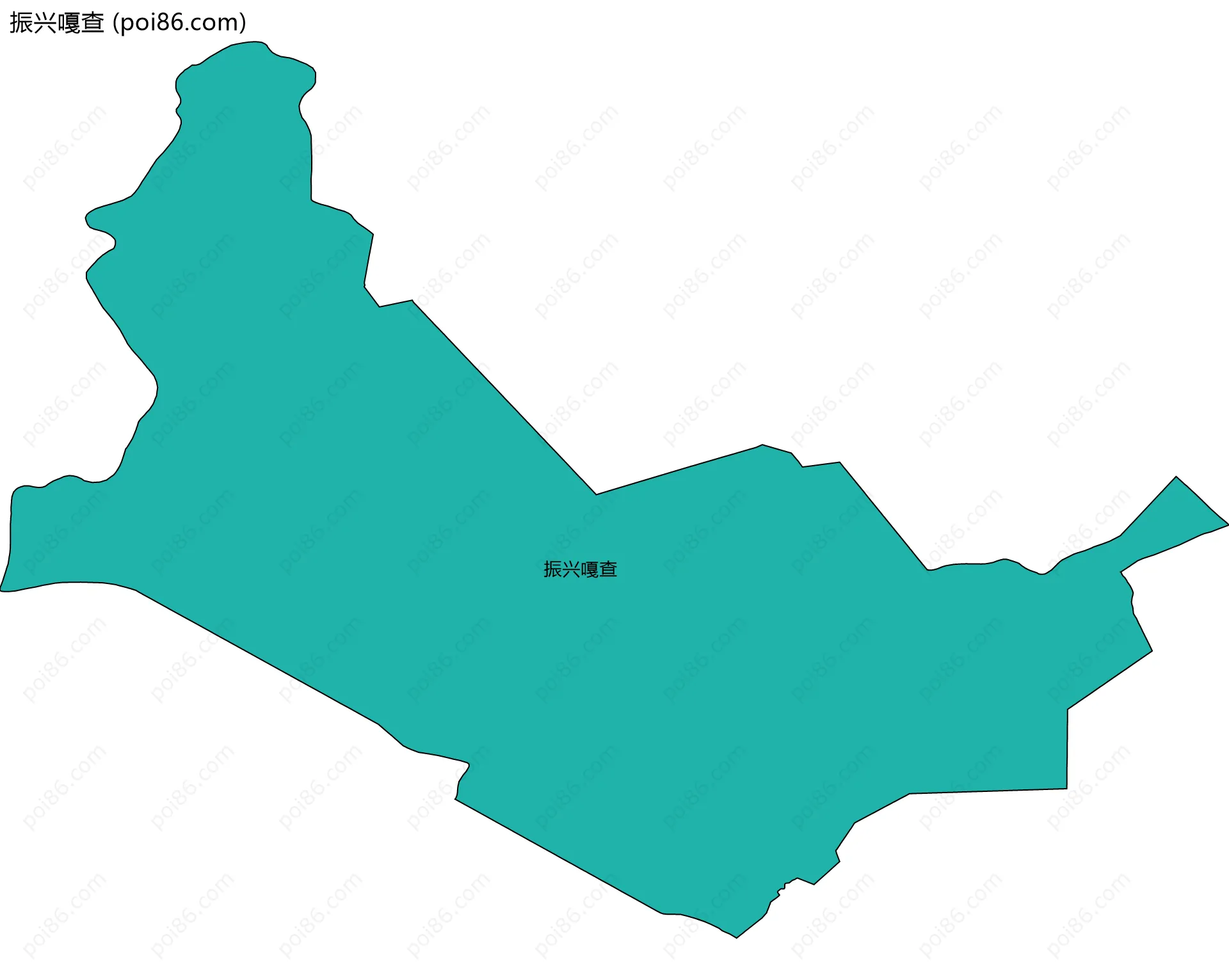 振兴嘎查边界地图