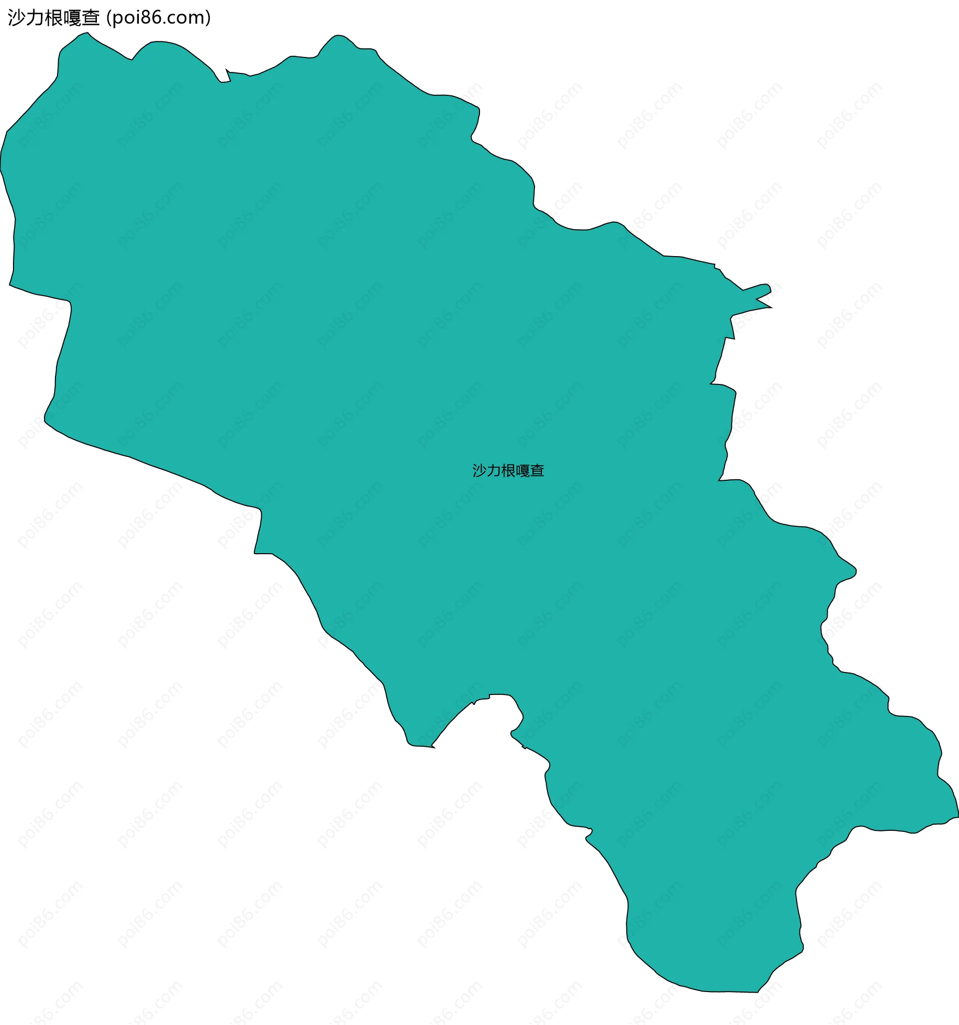 沙力根嘎查边界地图