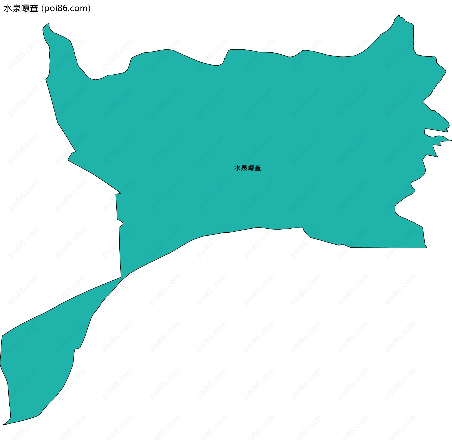 水泉嘎查边界地图