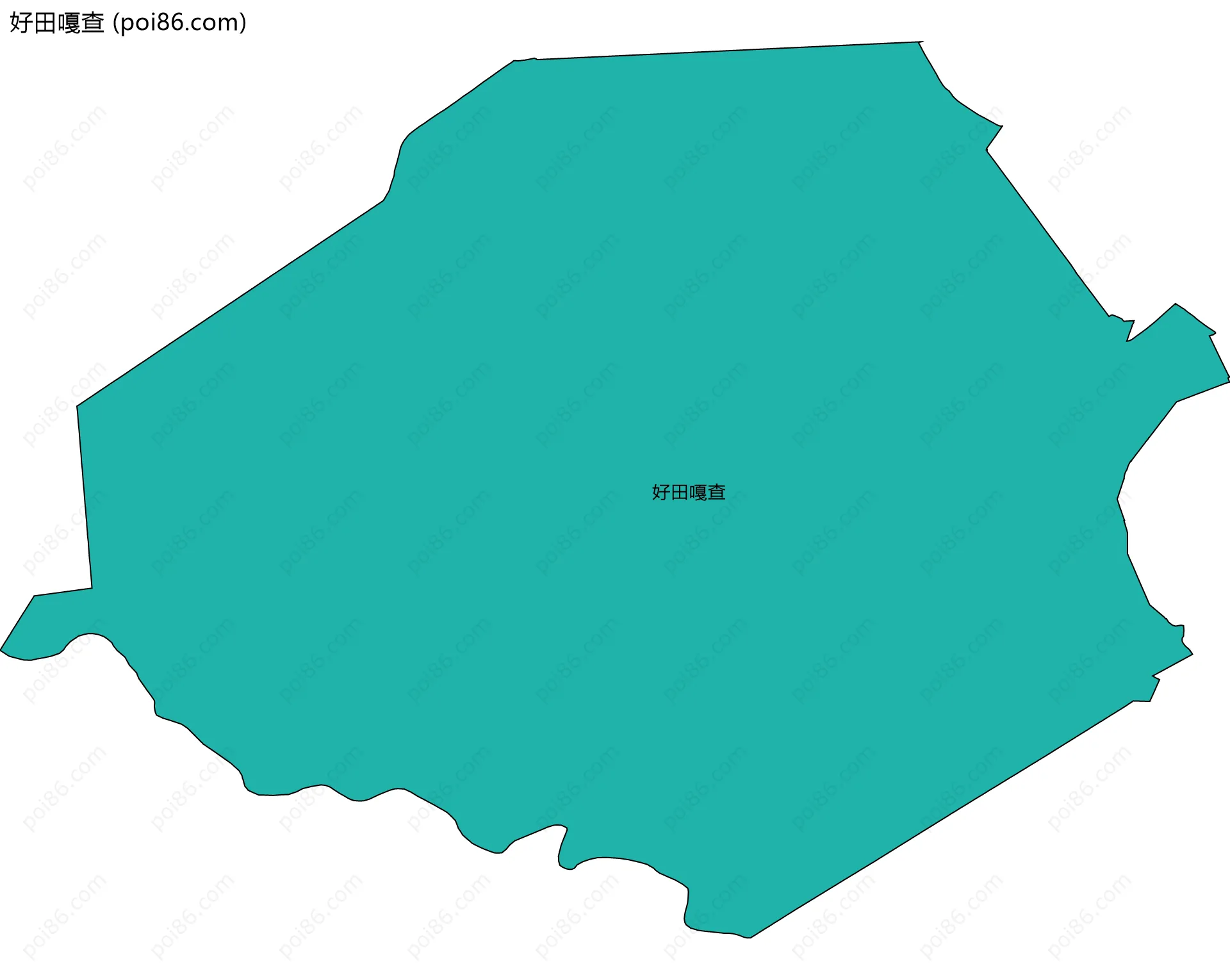 好田嘎查边界地图