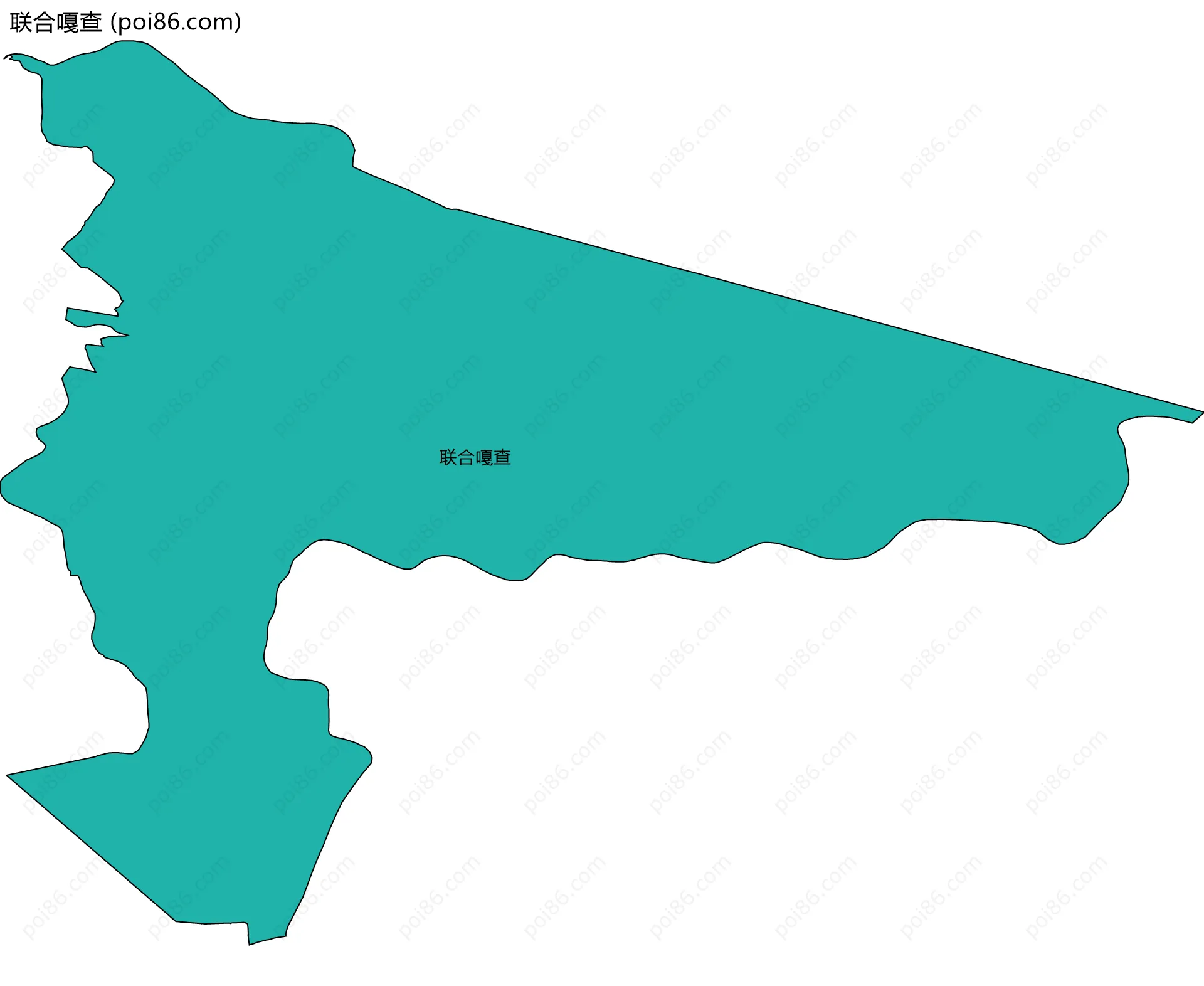 联合嘎查边界地图