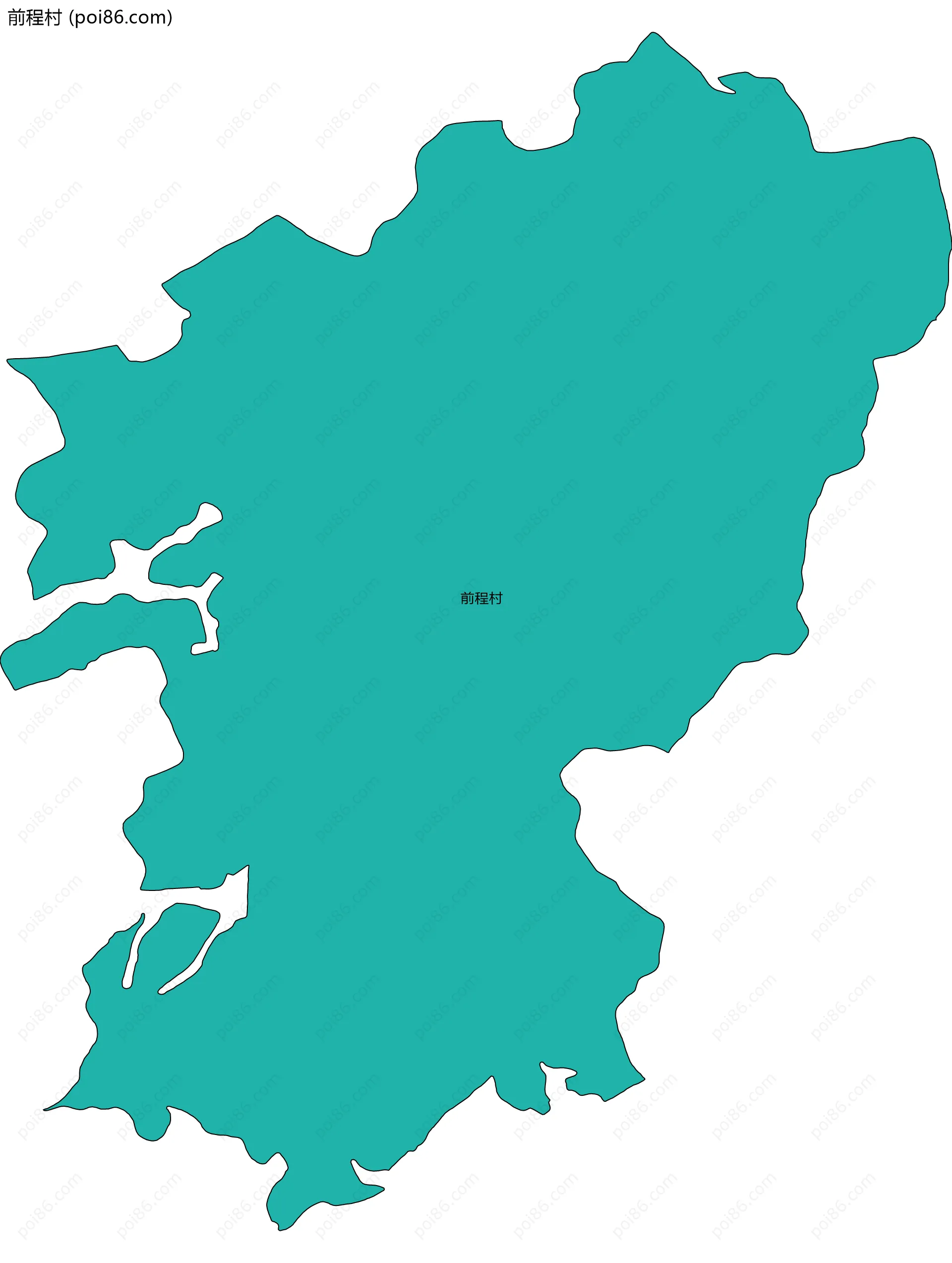 前程村边界地图