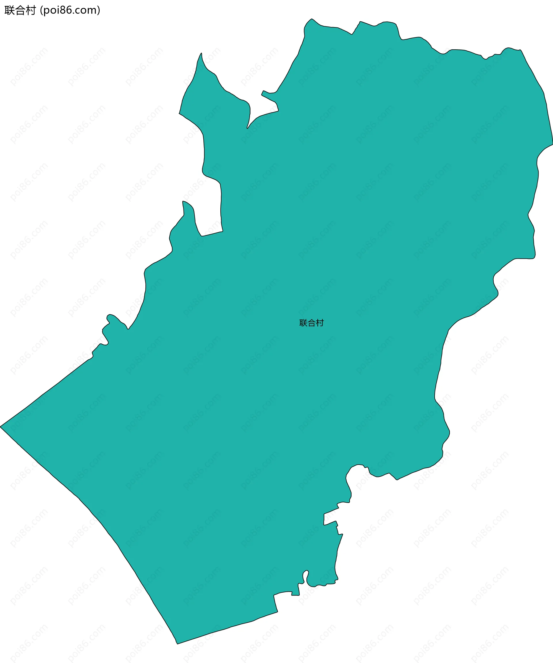 联合村边界地图