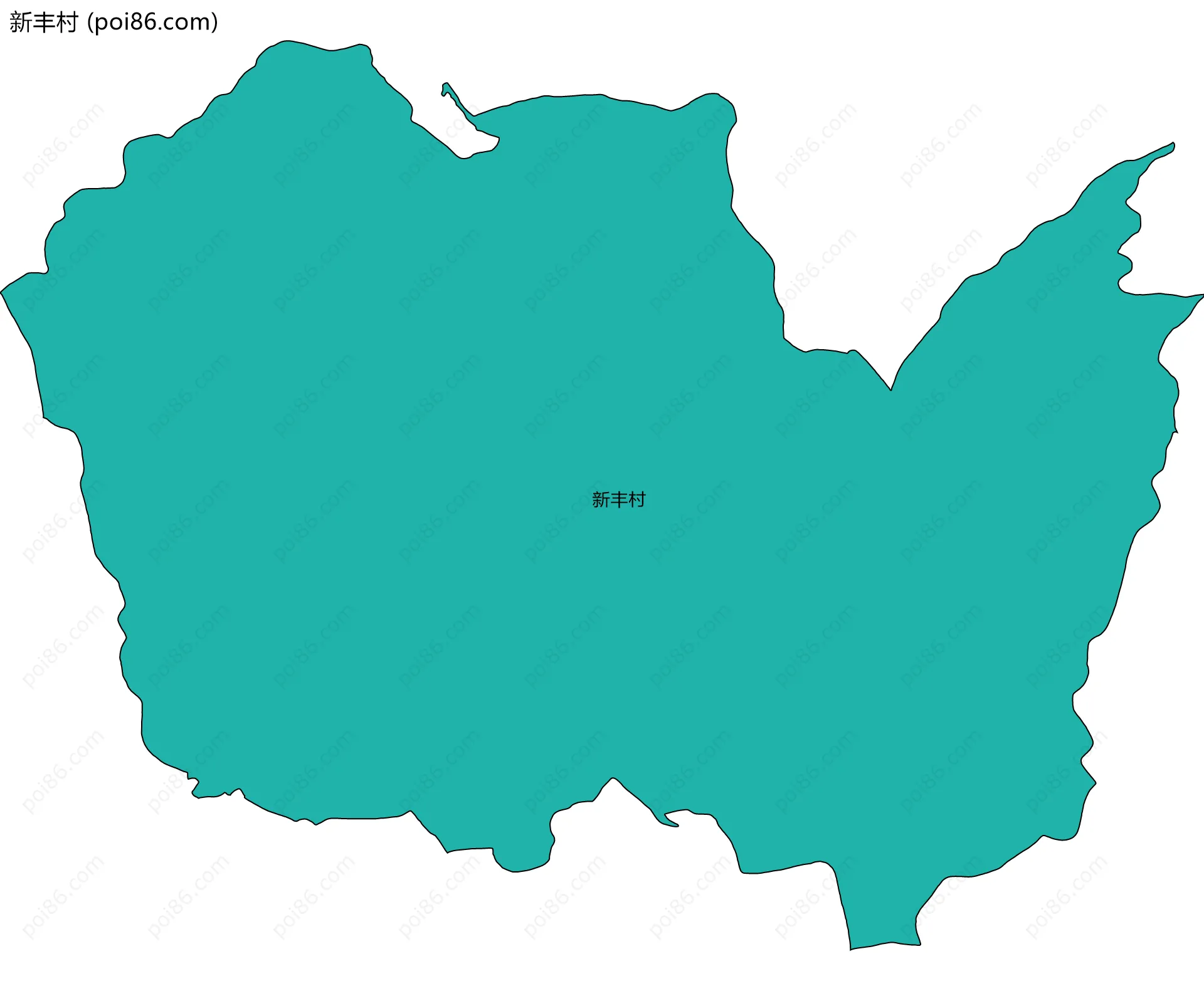 新丰村边界地图
