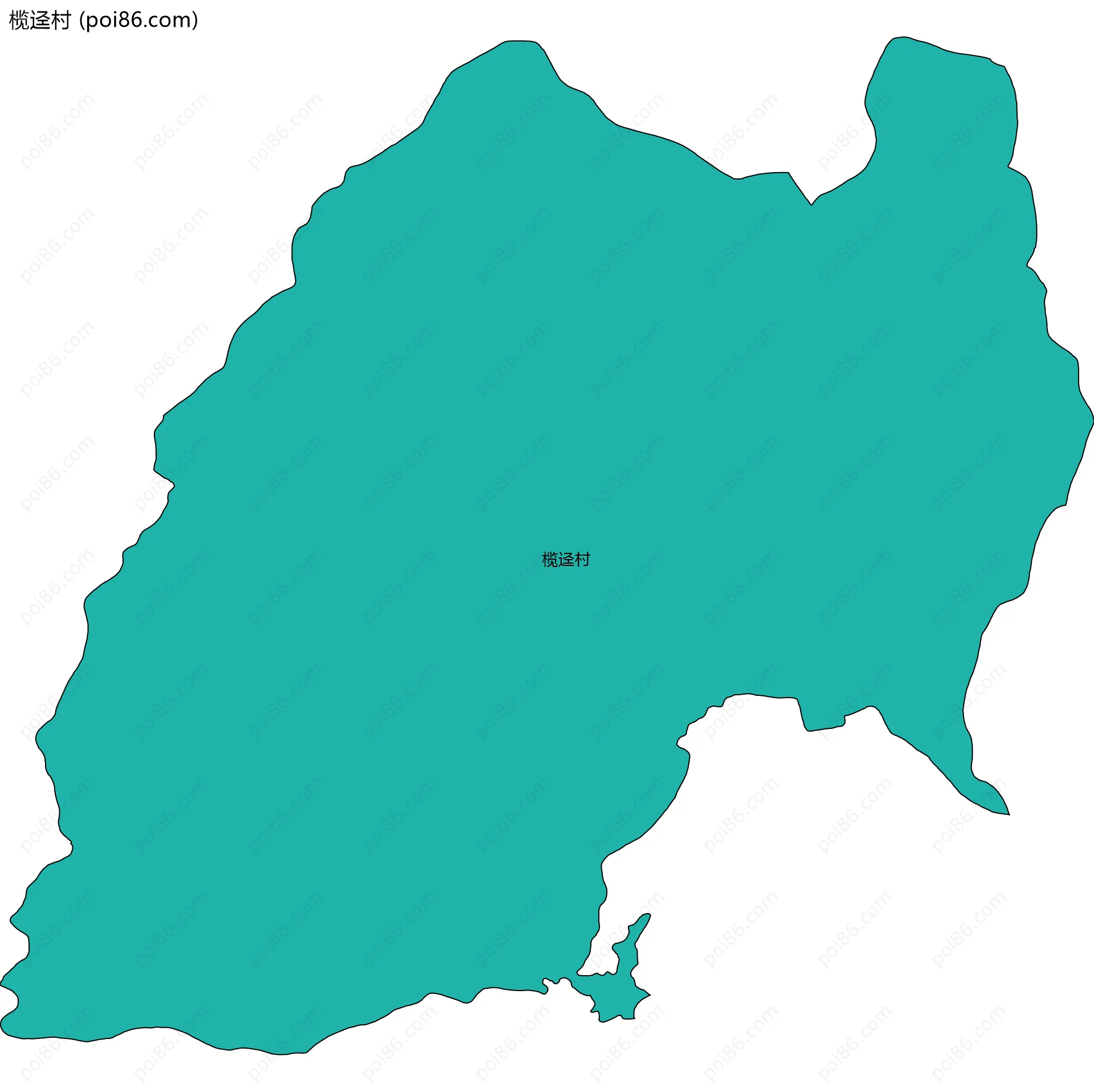 榄迳村边界地图