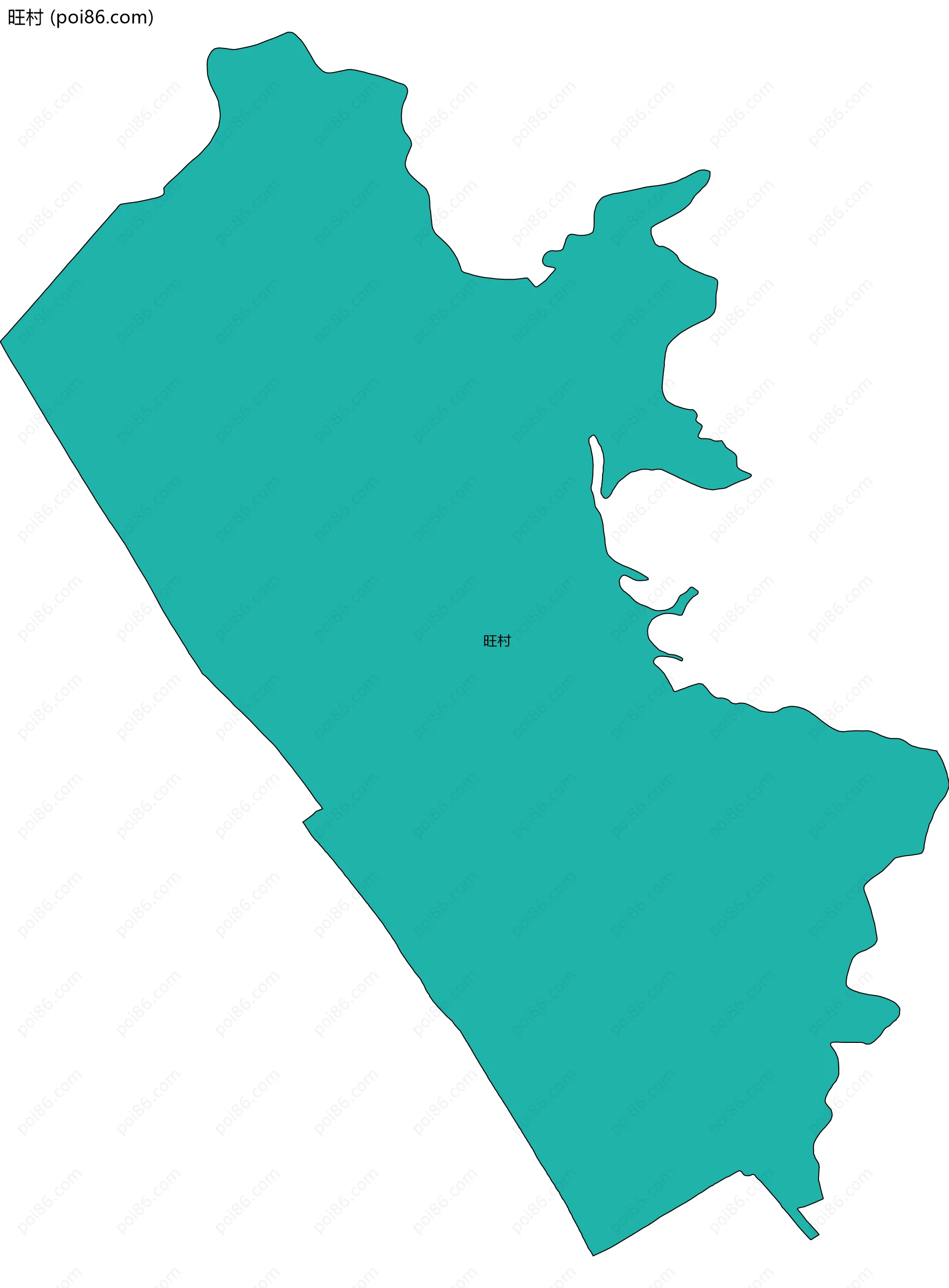 旺村边界地图