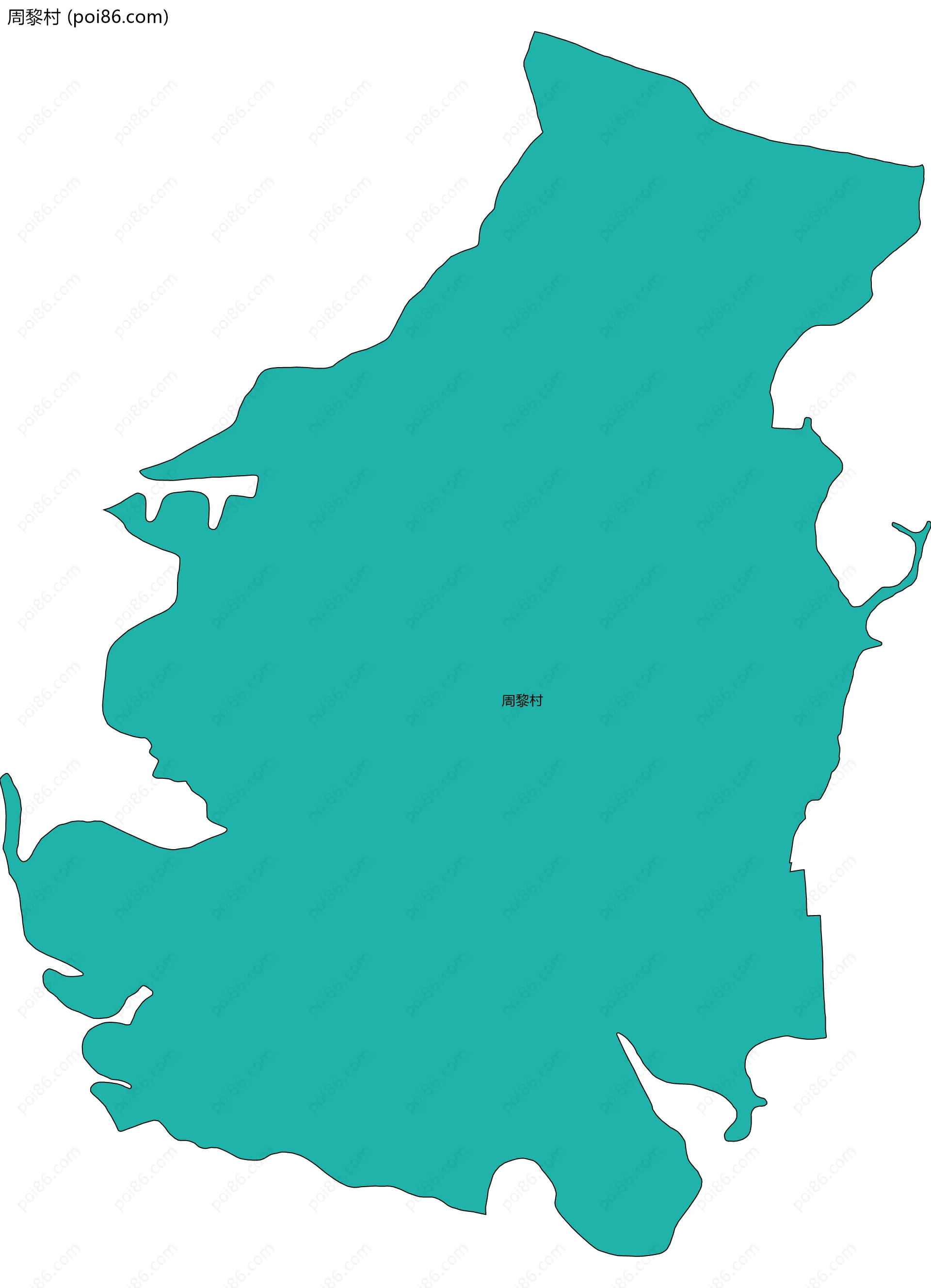 周黎村边界地图