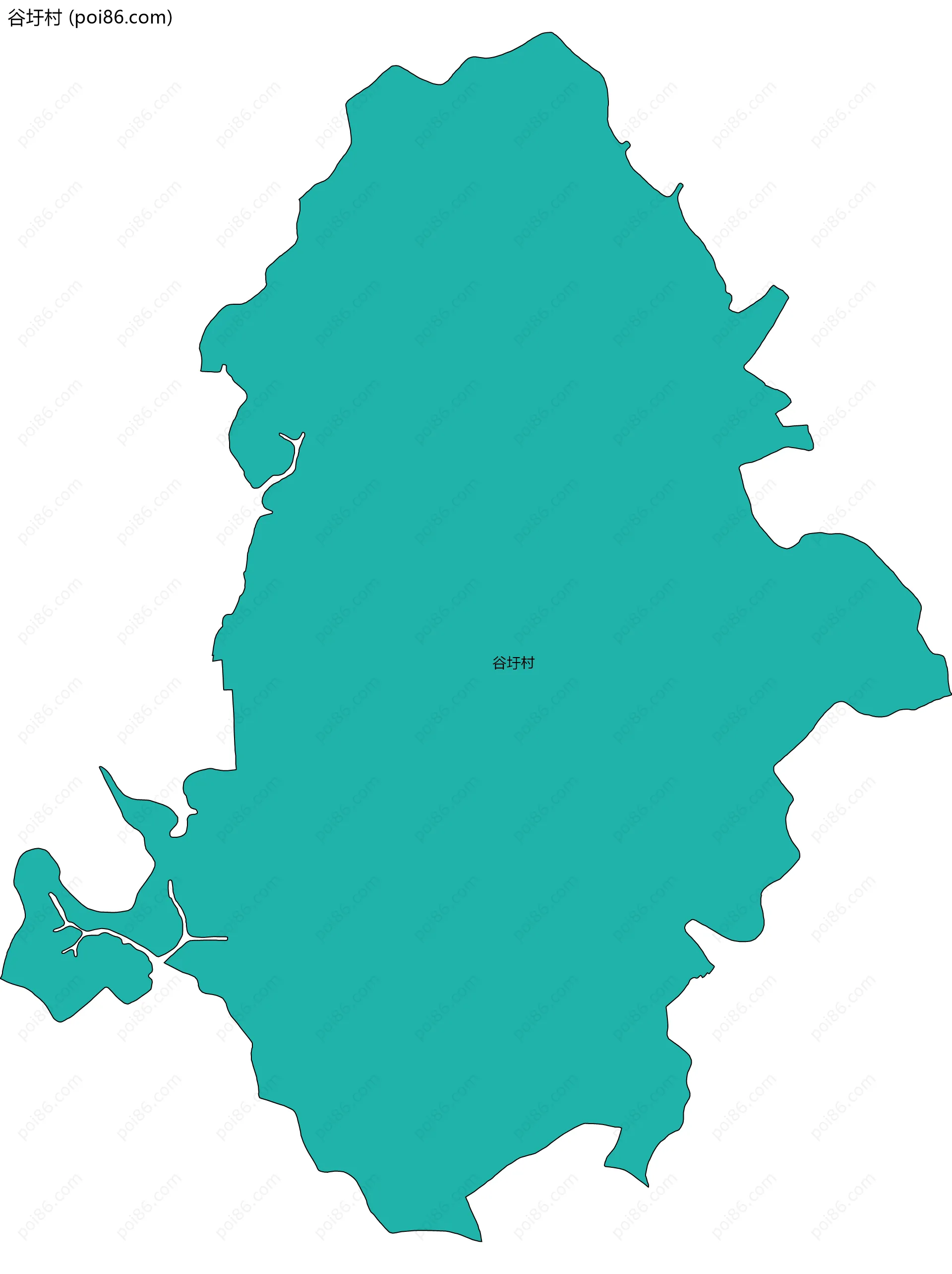 谷圩村边界地图