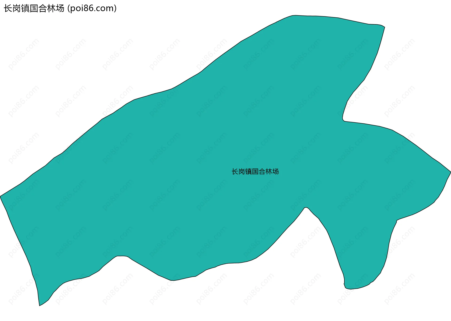 长岗镇国合林场边界地图