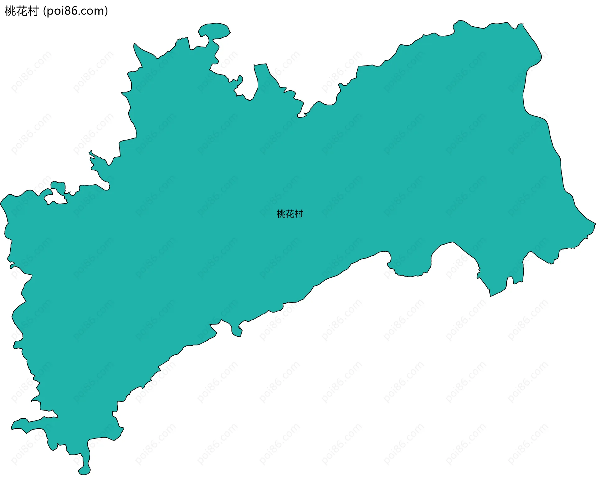 桃花村边界地图
