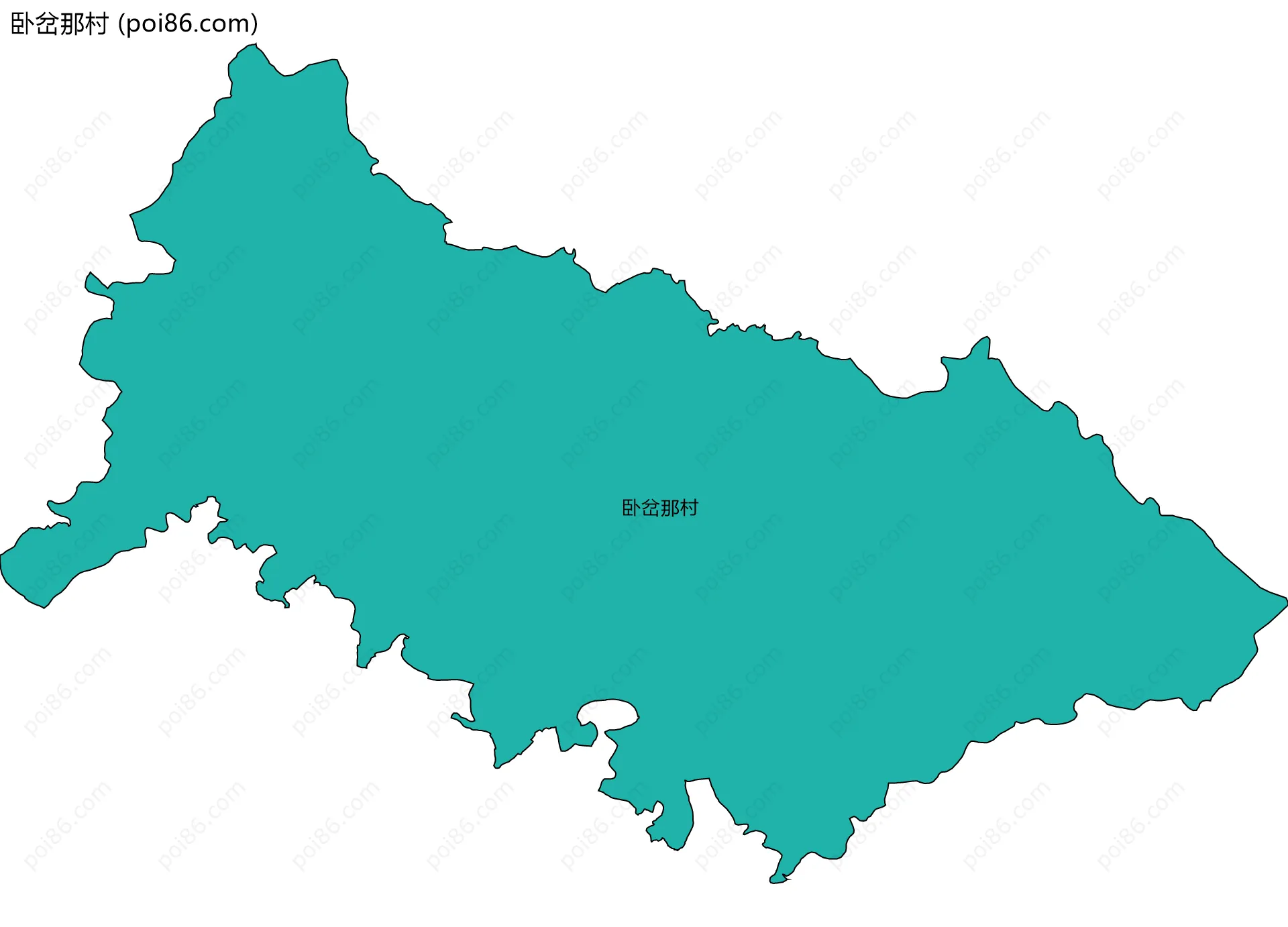 卧岔那村边界地图