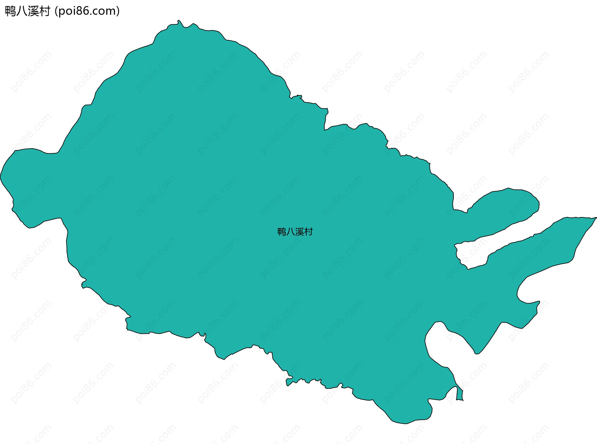 鸭八溪村边界地图