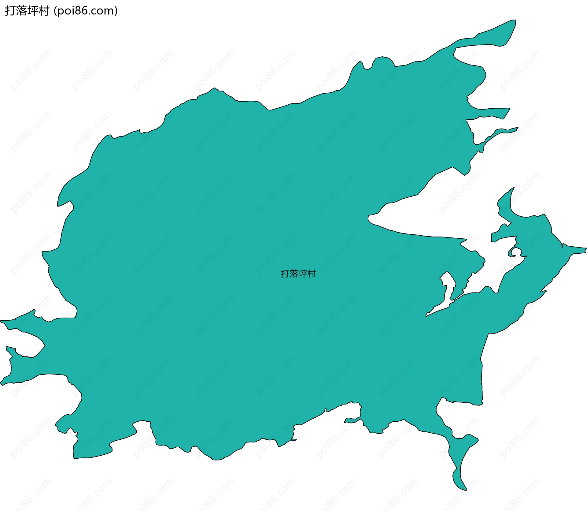 打落坪村边界地图