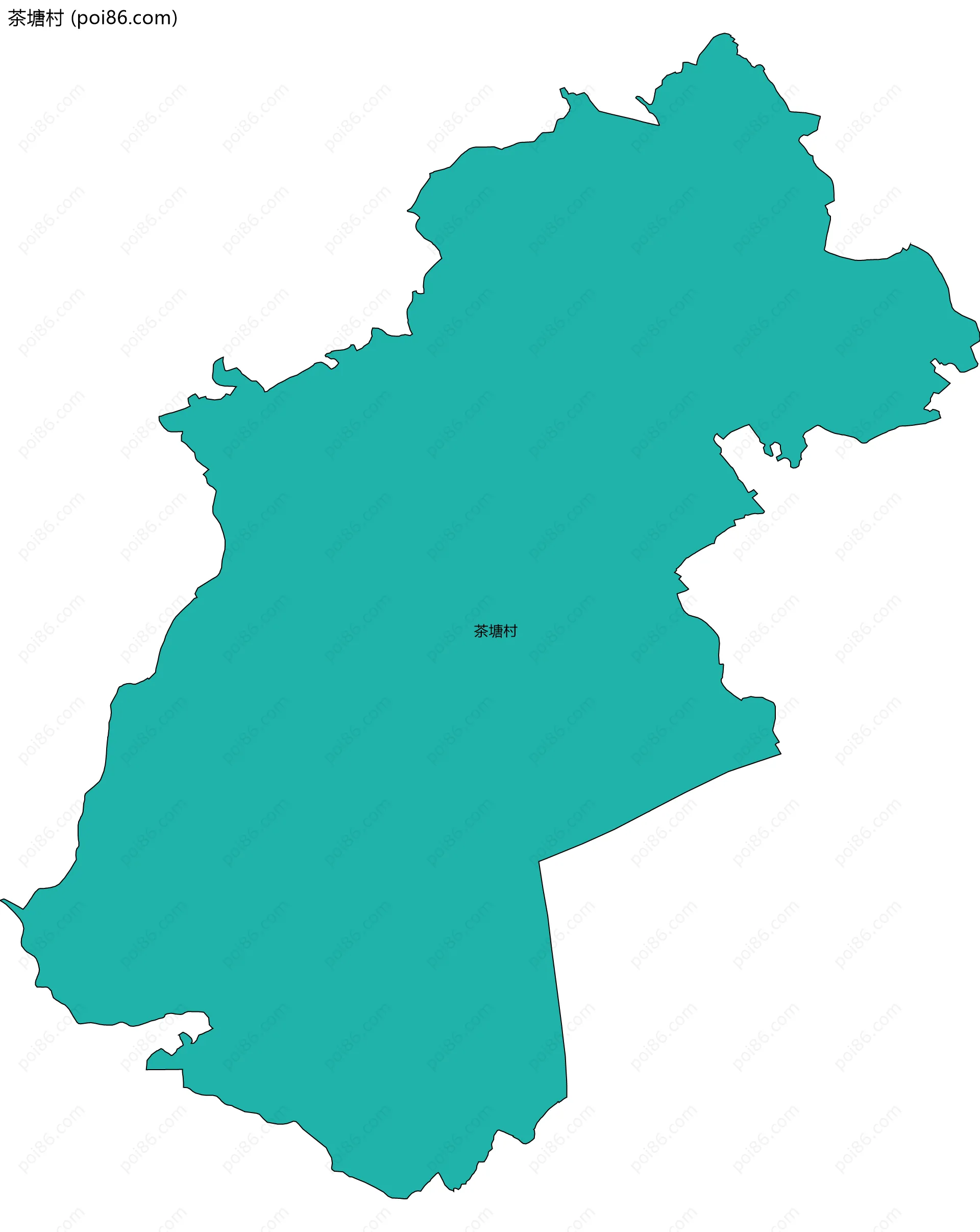 茶塘村边界地图