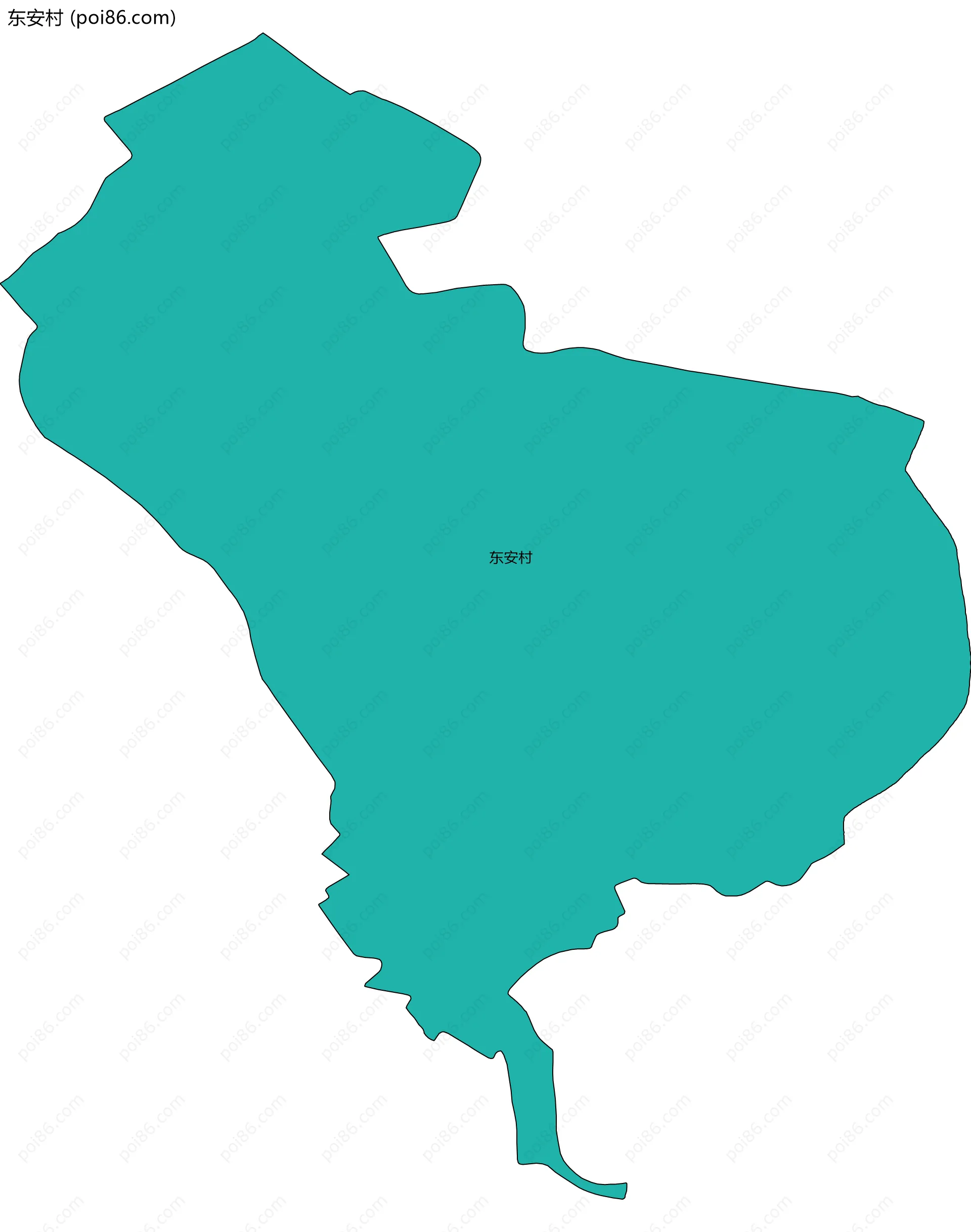 东安村边界地图