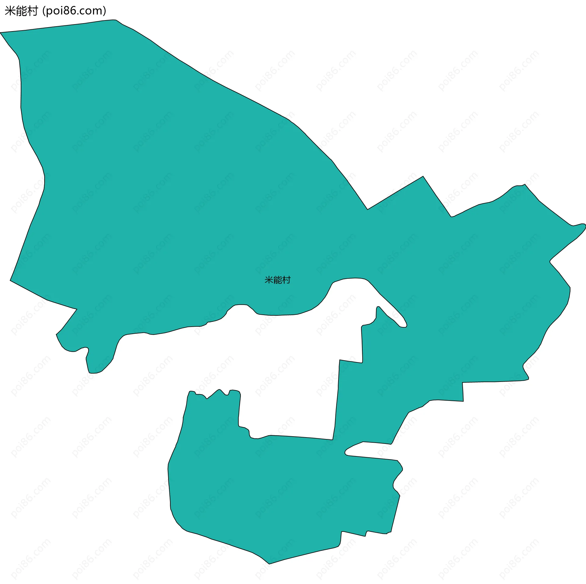 米能村边界地图