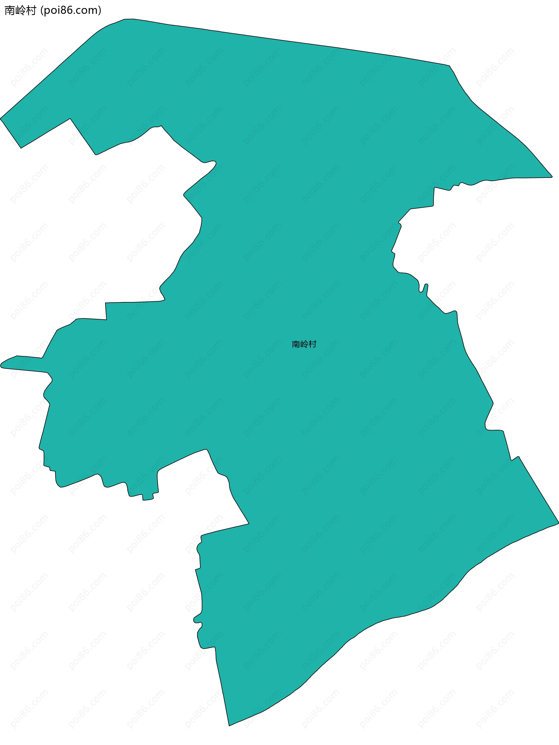 南岭村边界地图