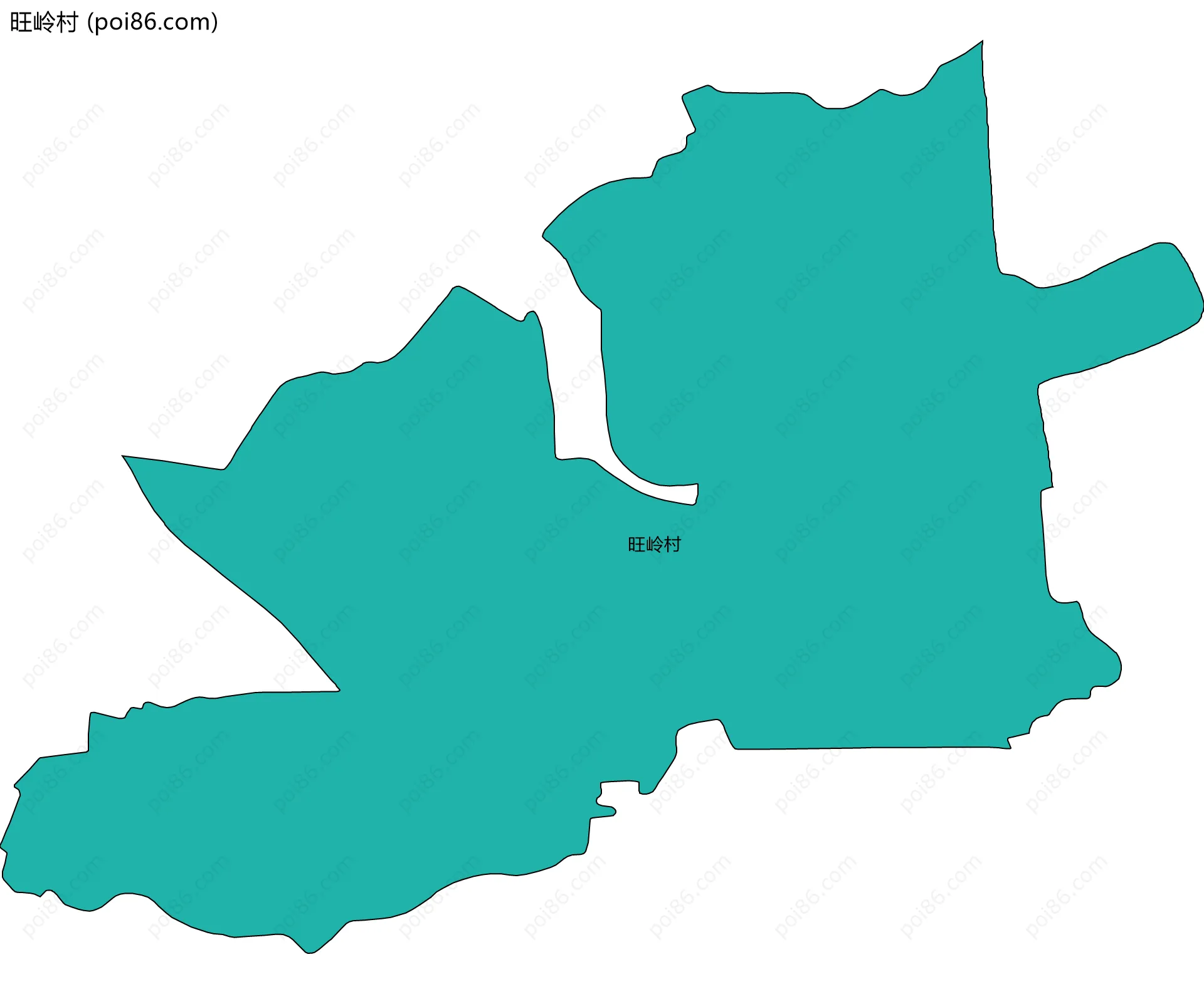 旺岭村边界地图