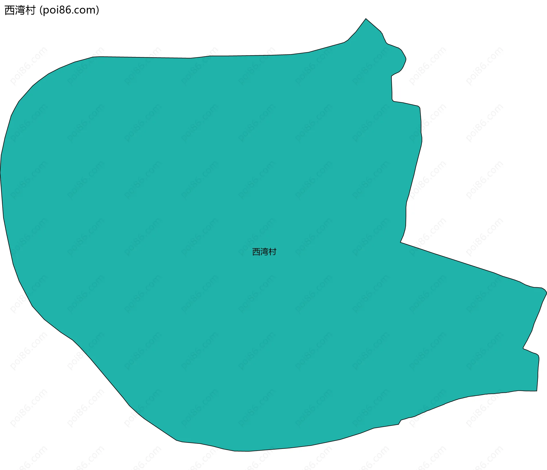 西湾村边界地图