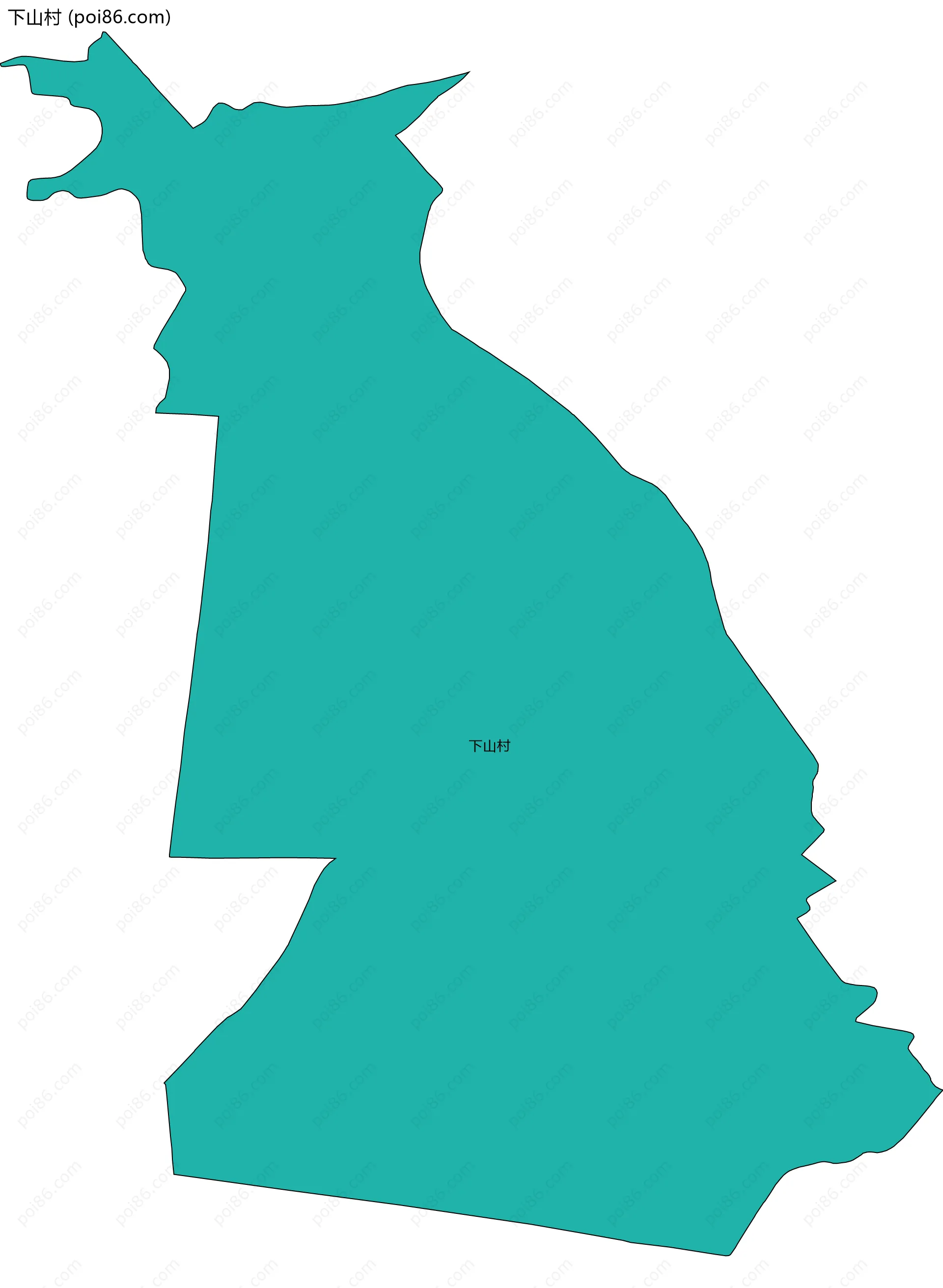 下山村边界地图