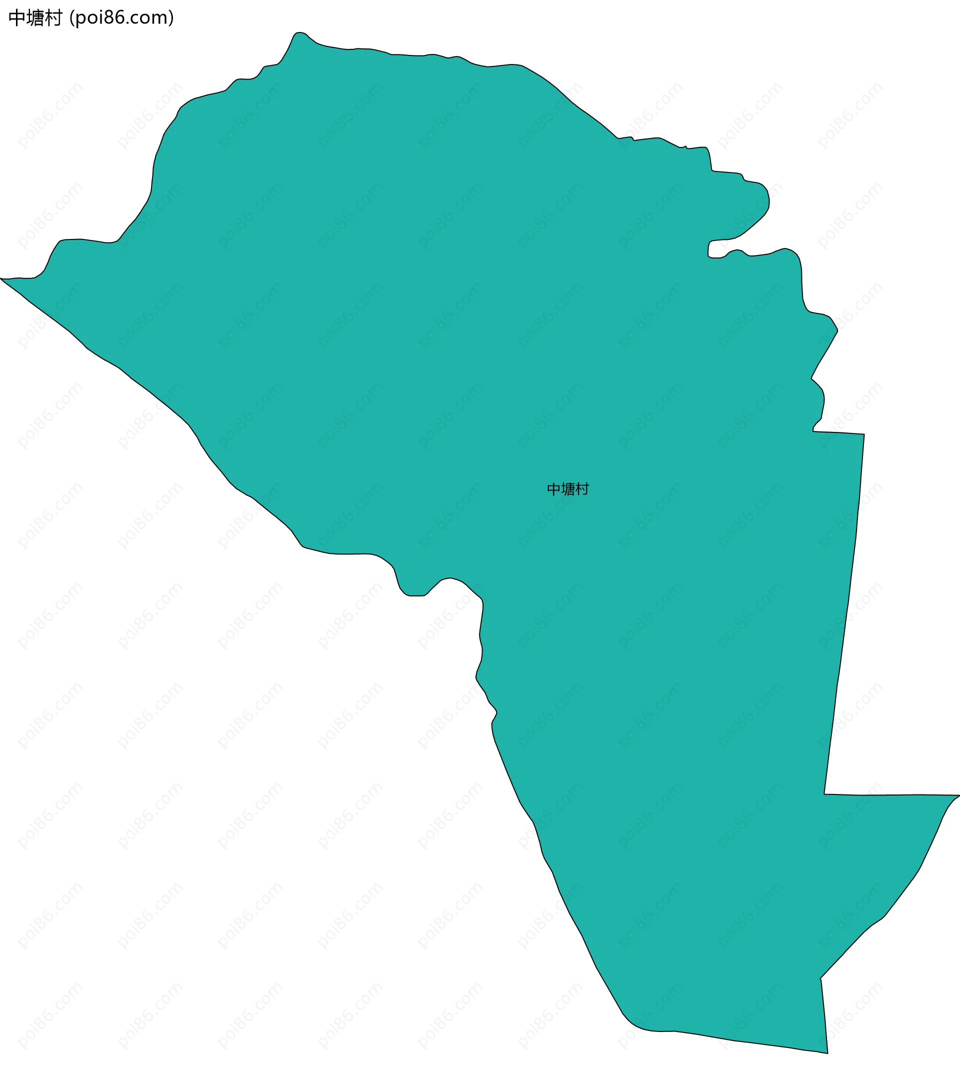 中塘村边界地图