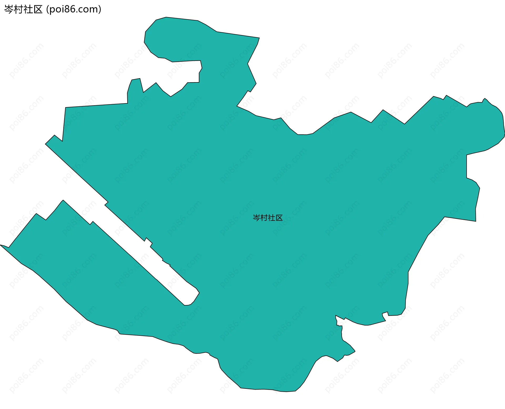 岑村社区边界地图