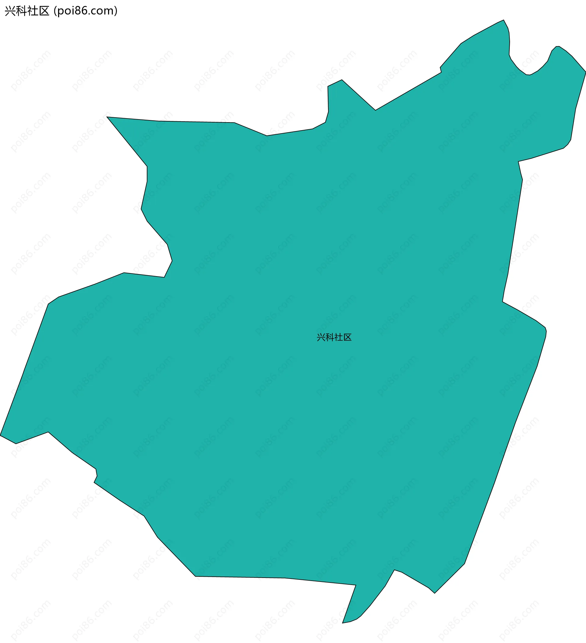 兴科社区边界地图