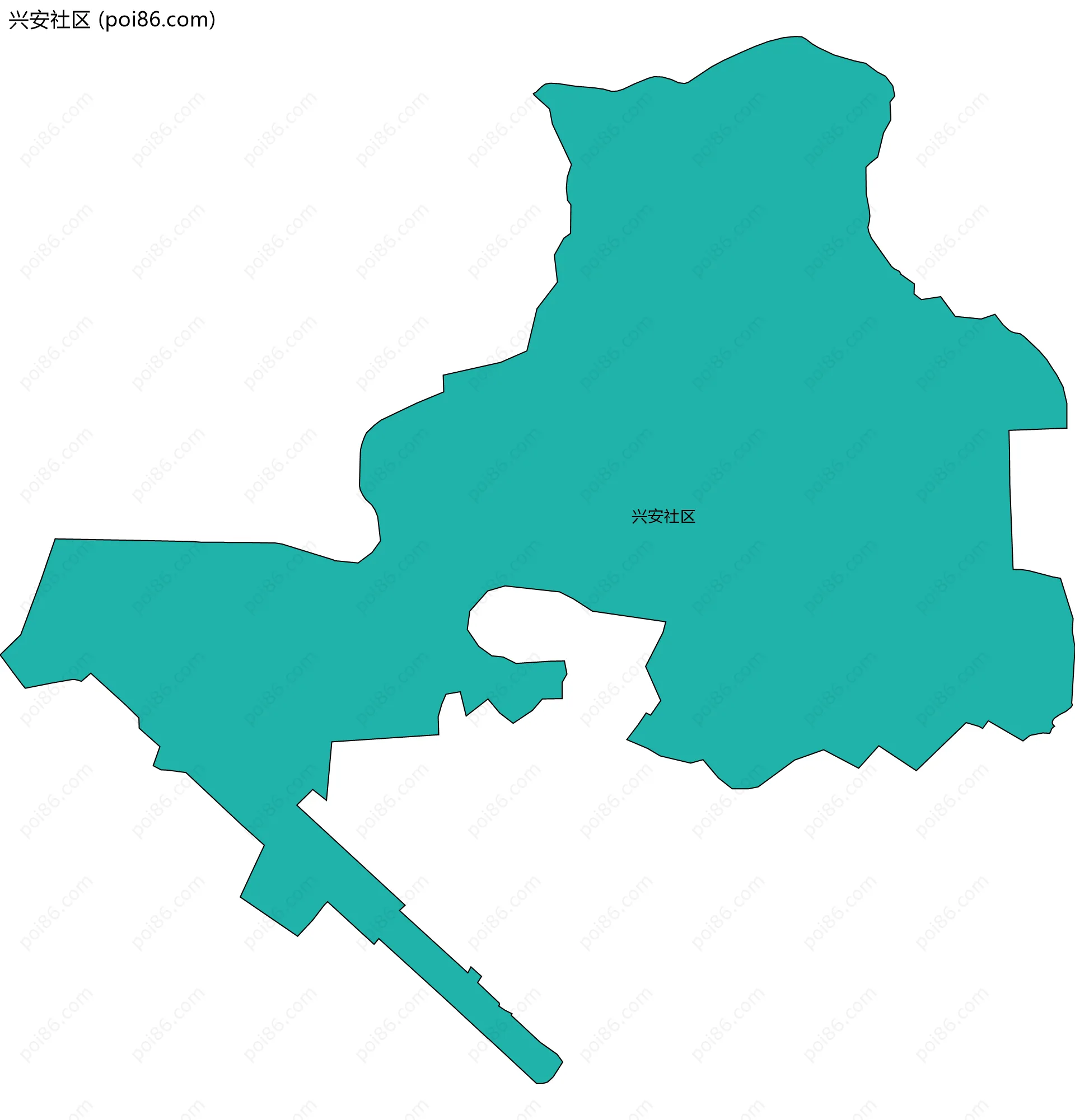 兴安社区边界地图
