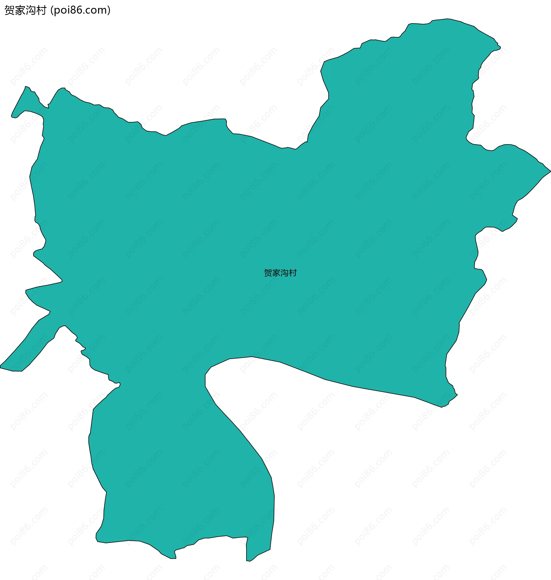 贺家沟村边界地图