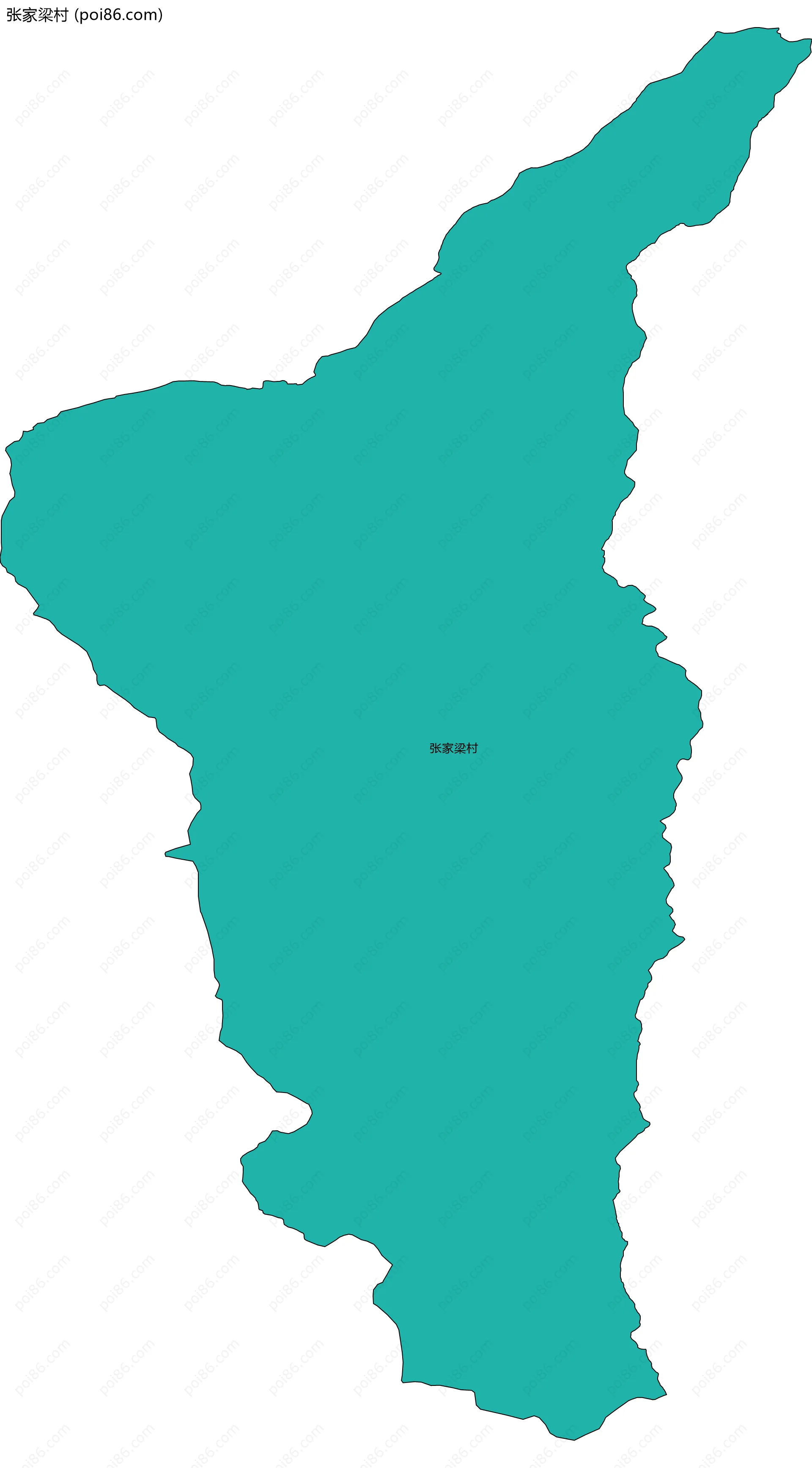 张家梁村边界地图