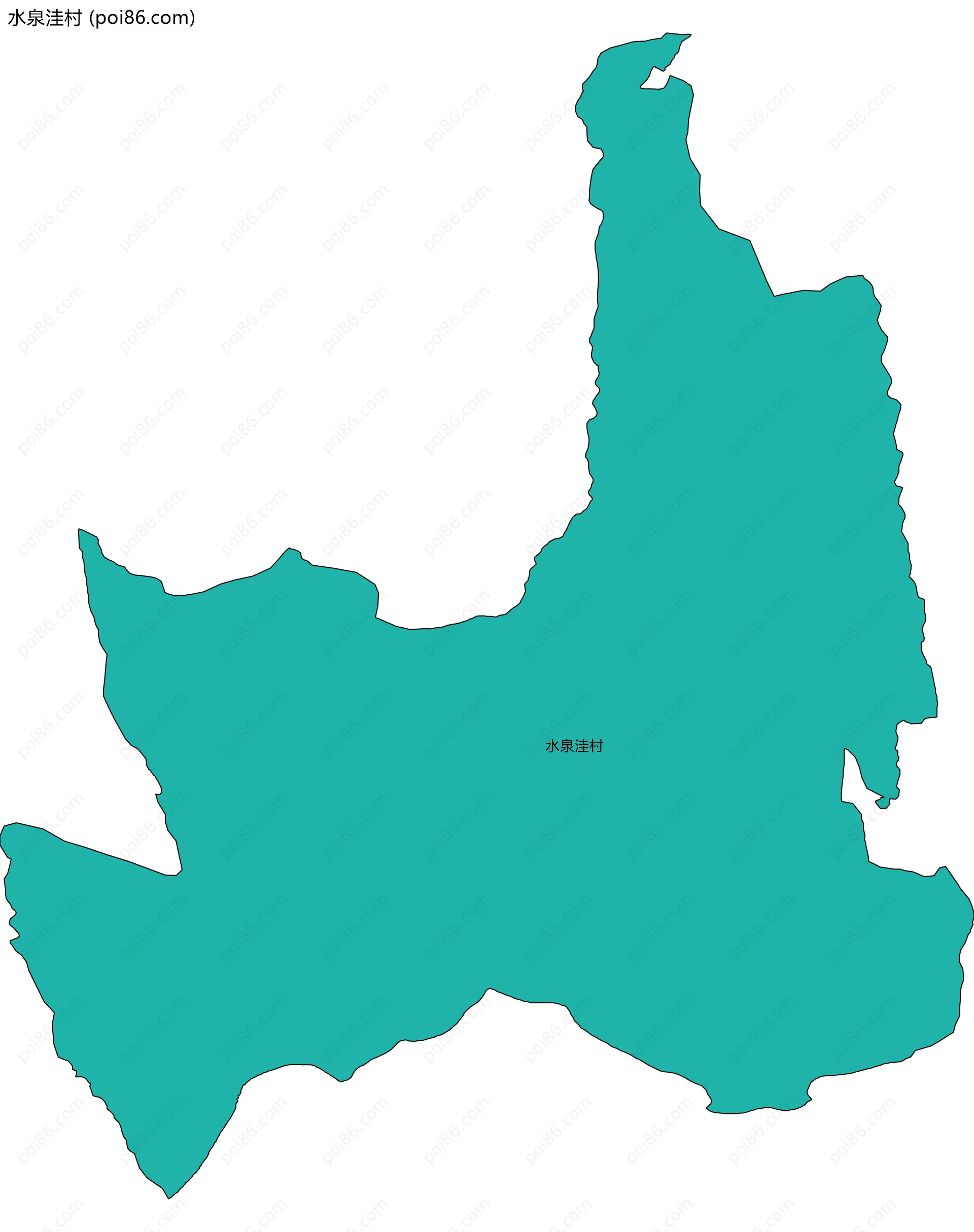 水泉洼村边界地图