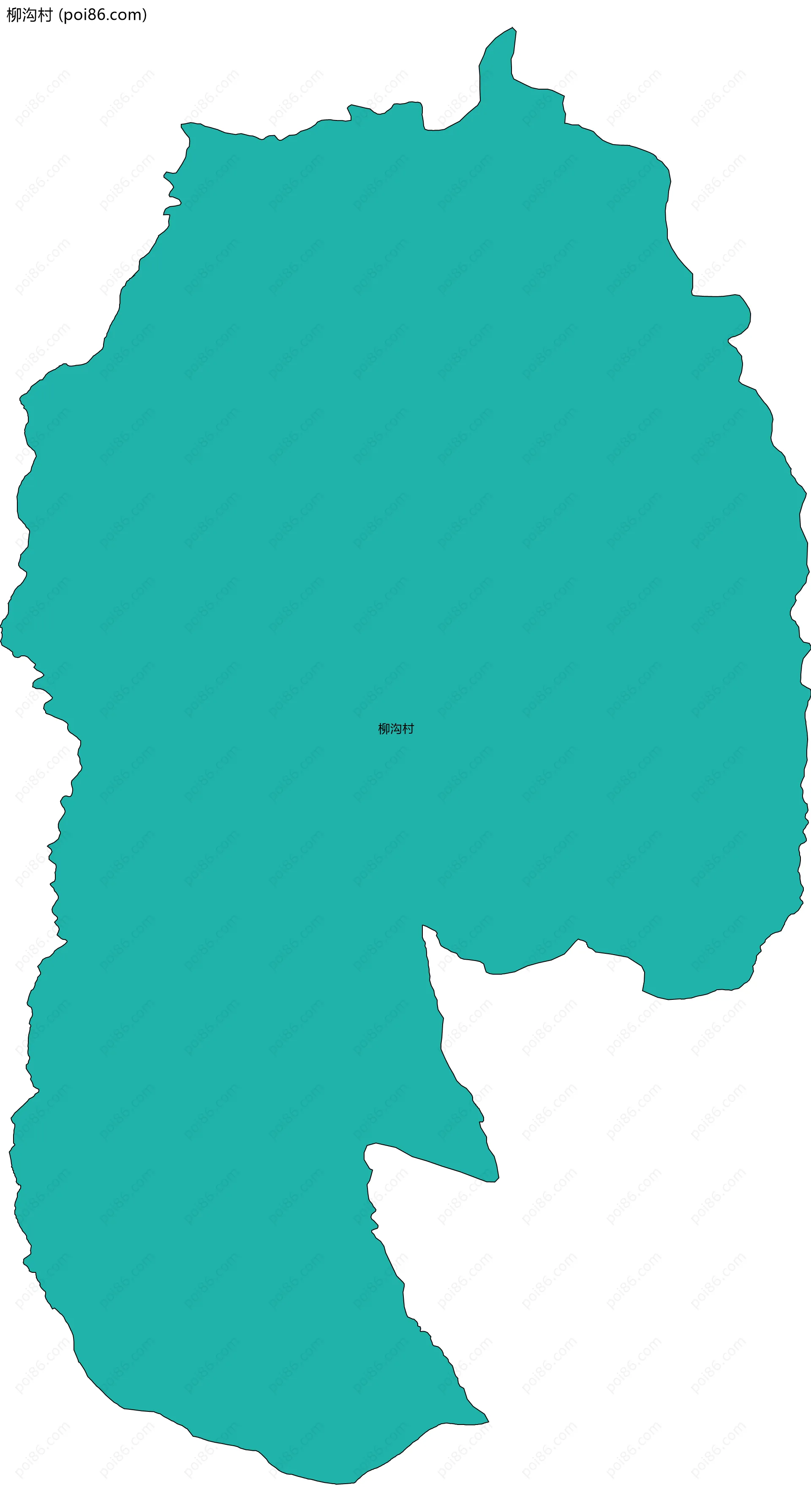 柳沟村边界地图