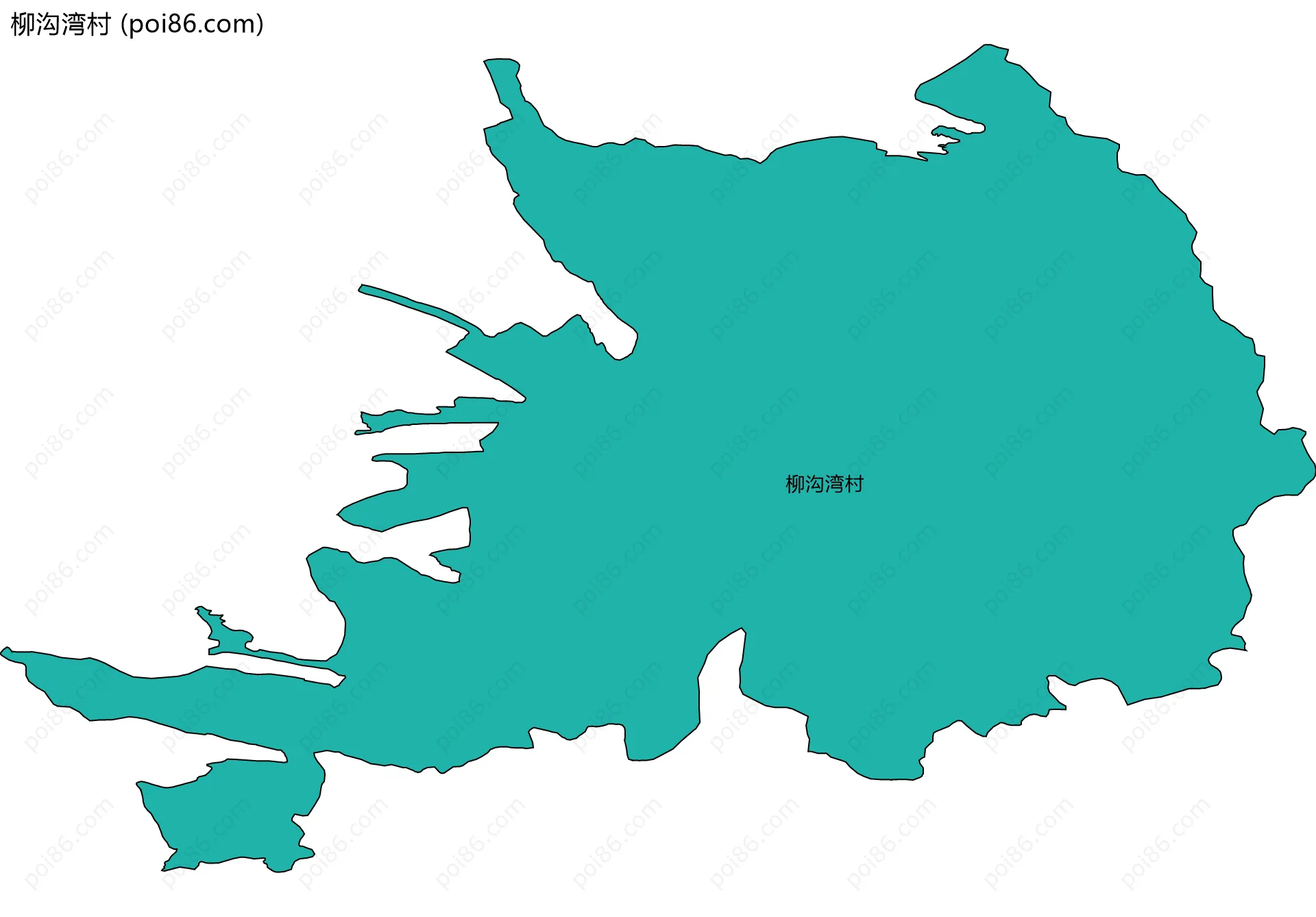 柳沟湾村边界地图