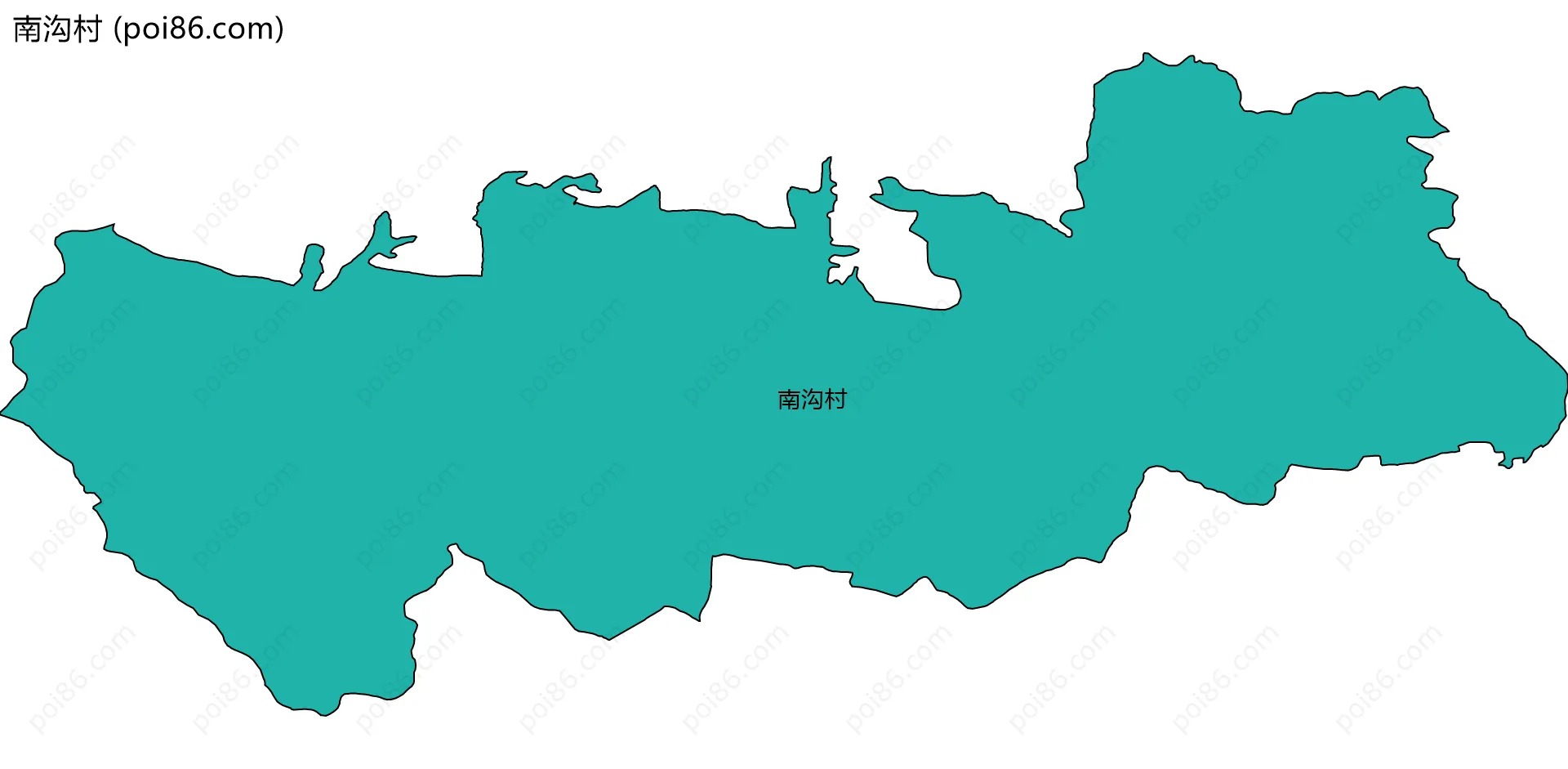 南沟村边界地图