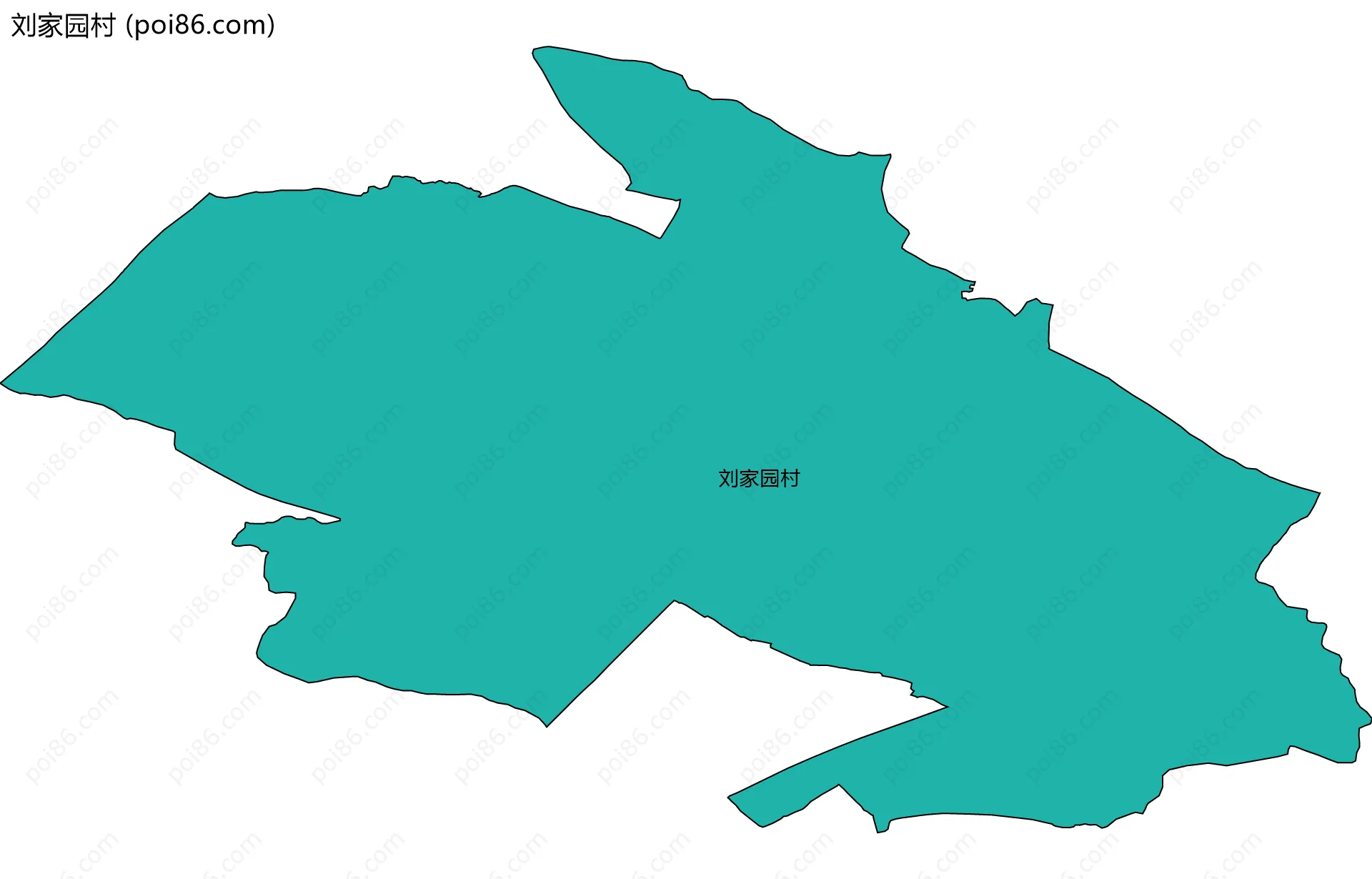 刘家园村边界地图