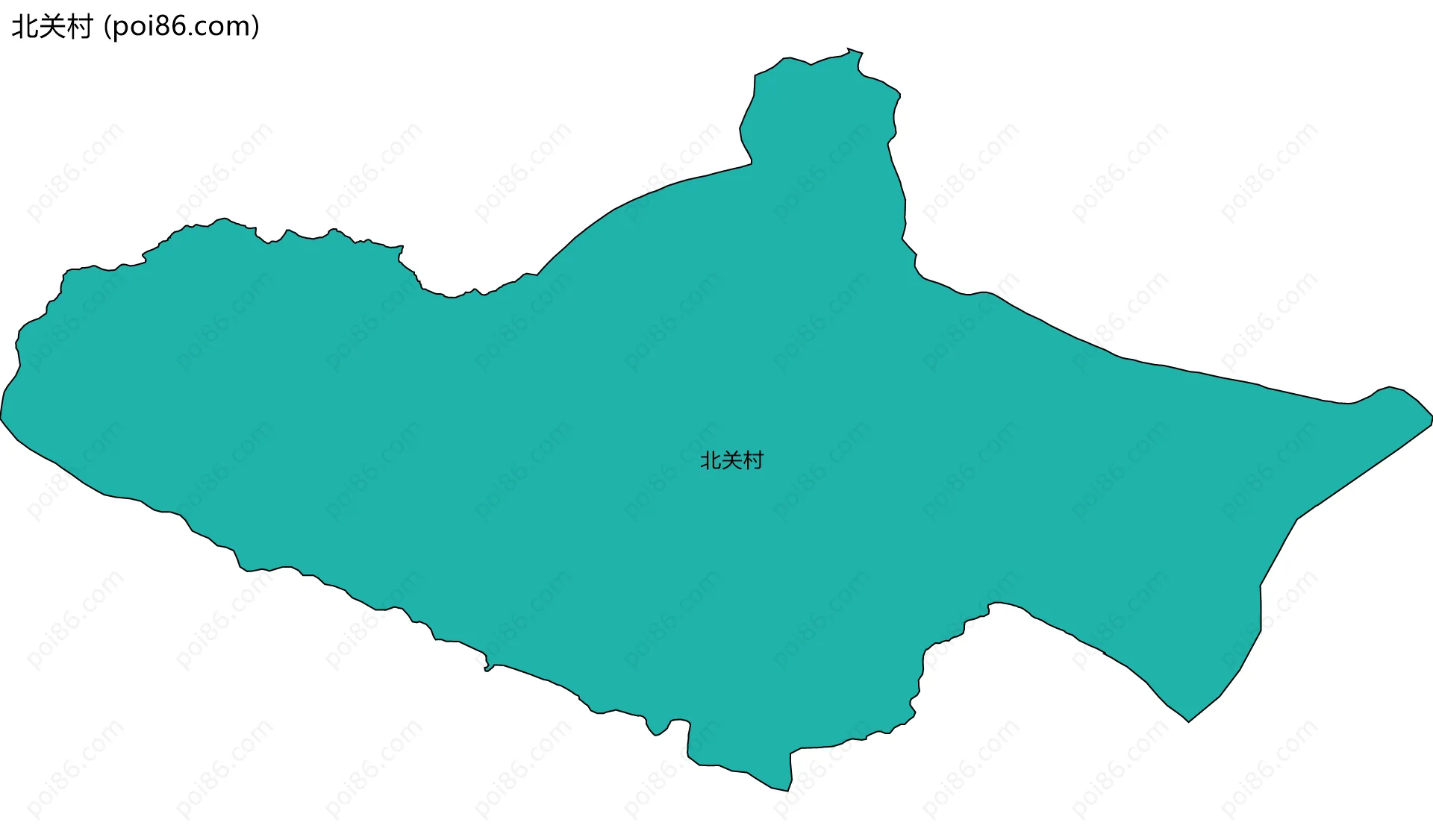 北关村边界地图