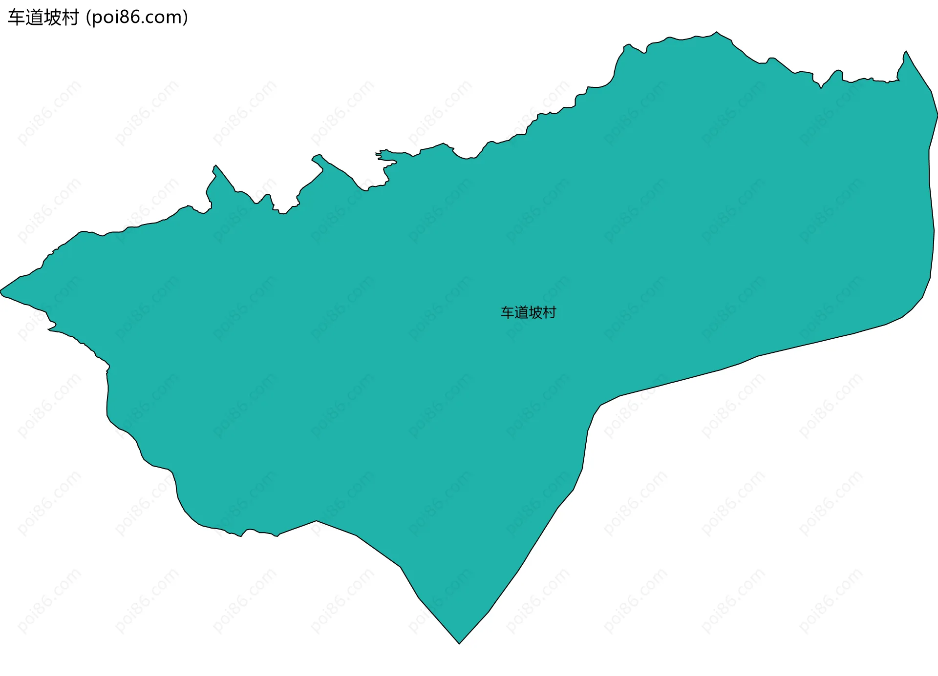 车道坡村边界地图