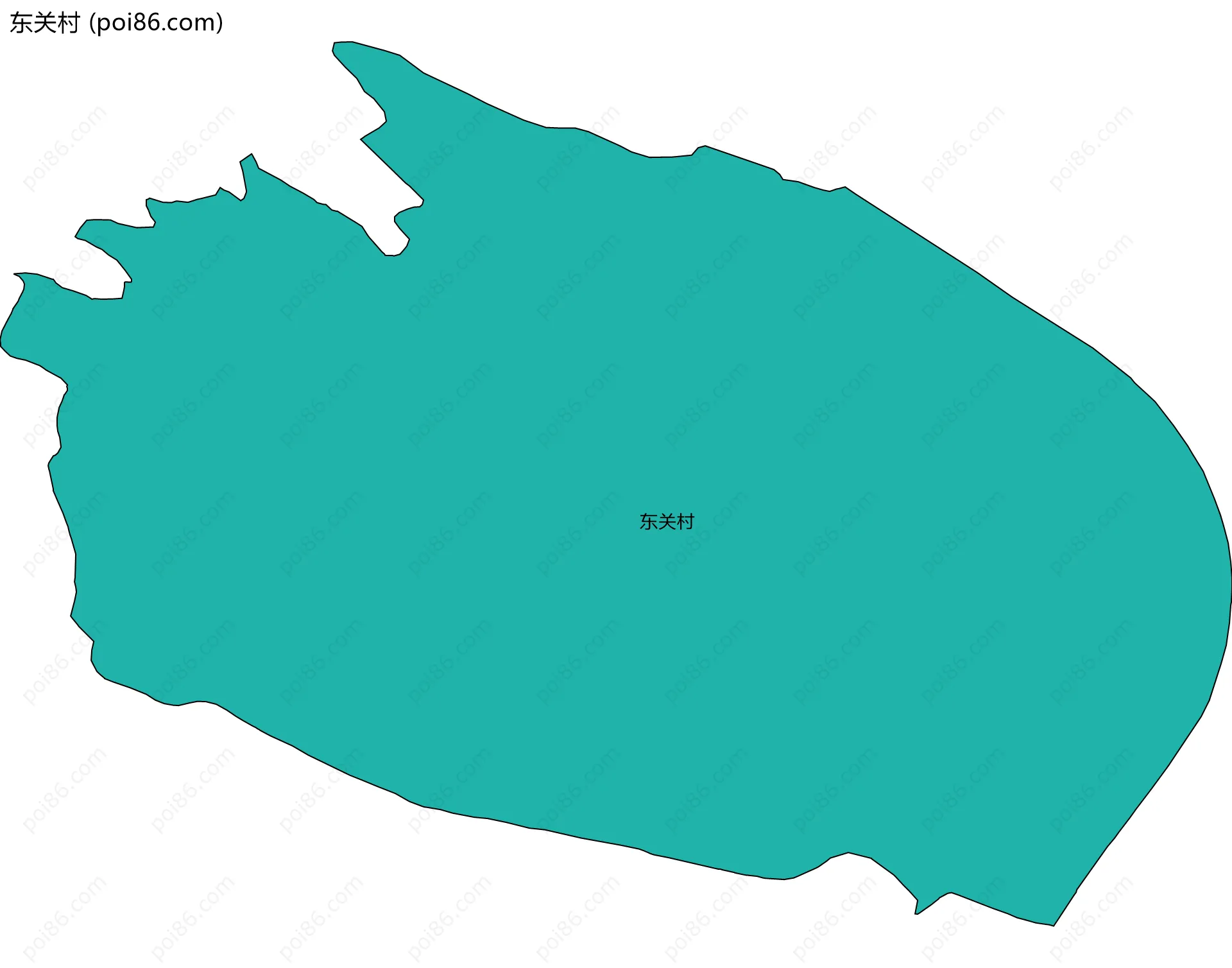 东关村边界地图