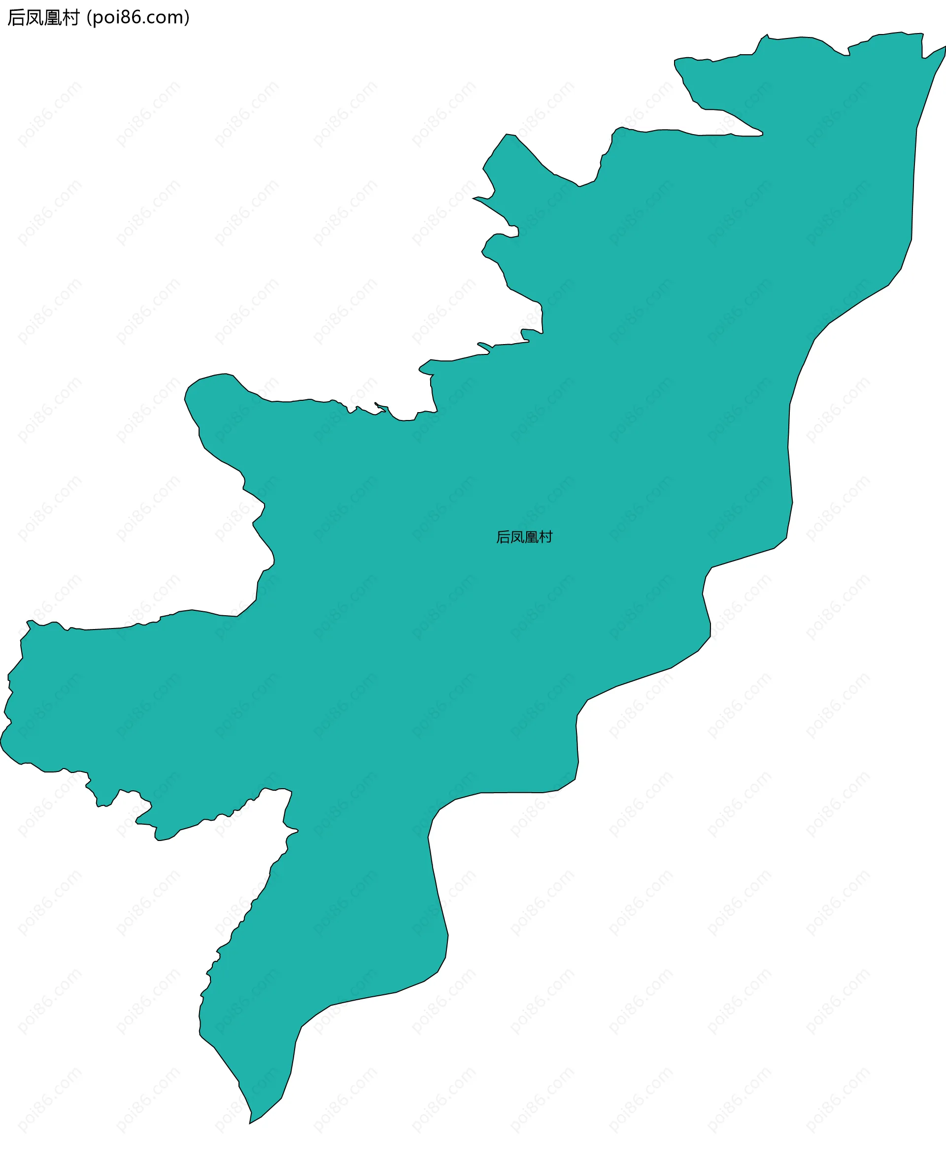 后凤凰村边界地图