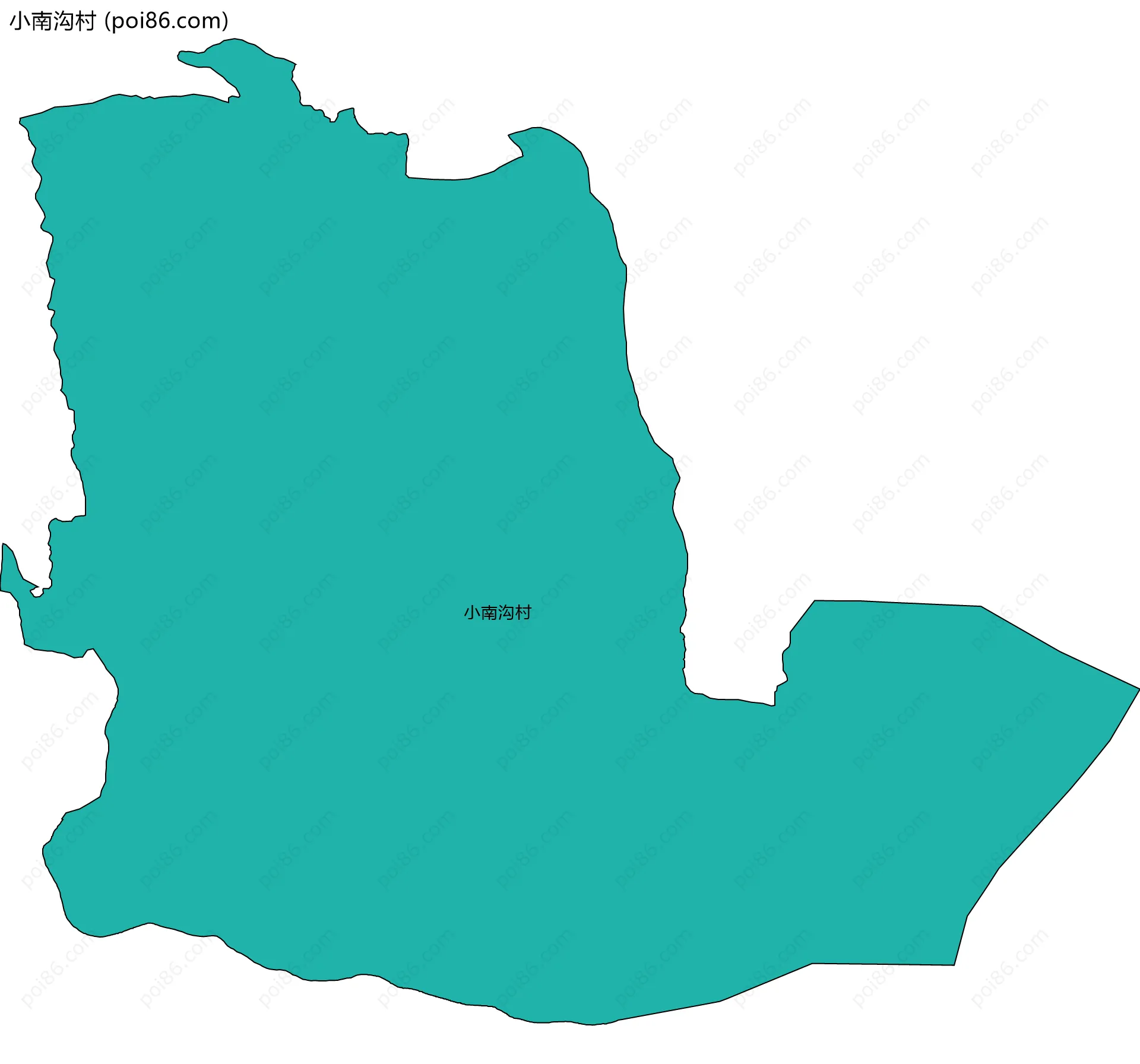 小南沟村边界地图