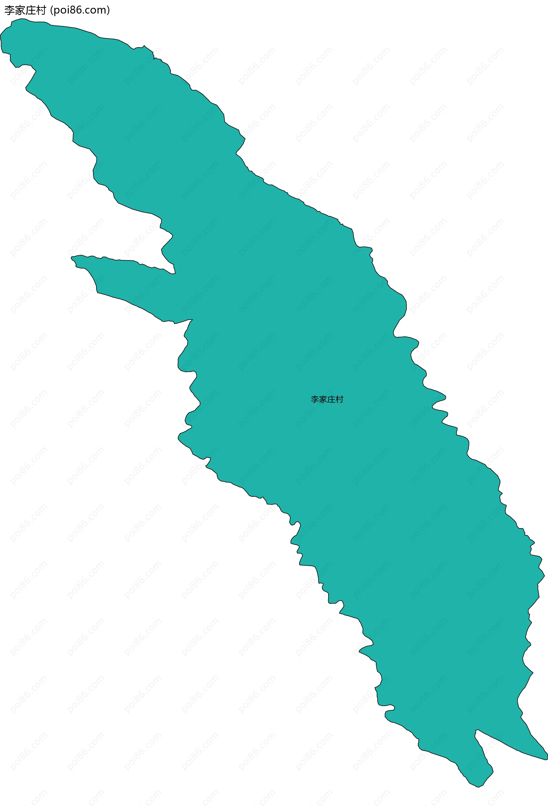 李家庄村边界地图