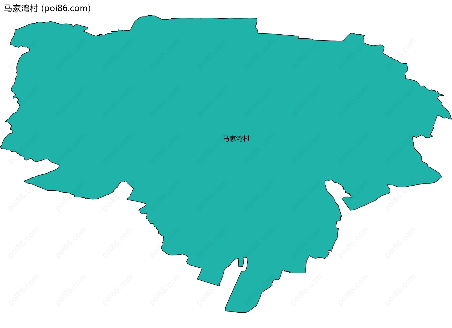 马家湾村边界地图