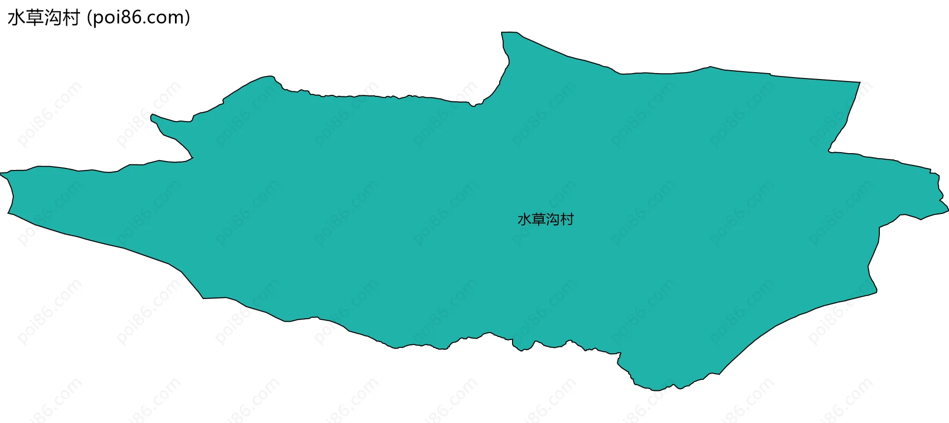 水草沟村边界地图