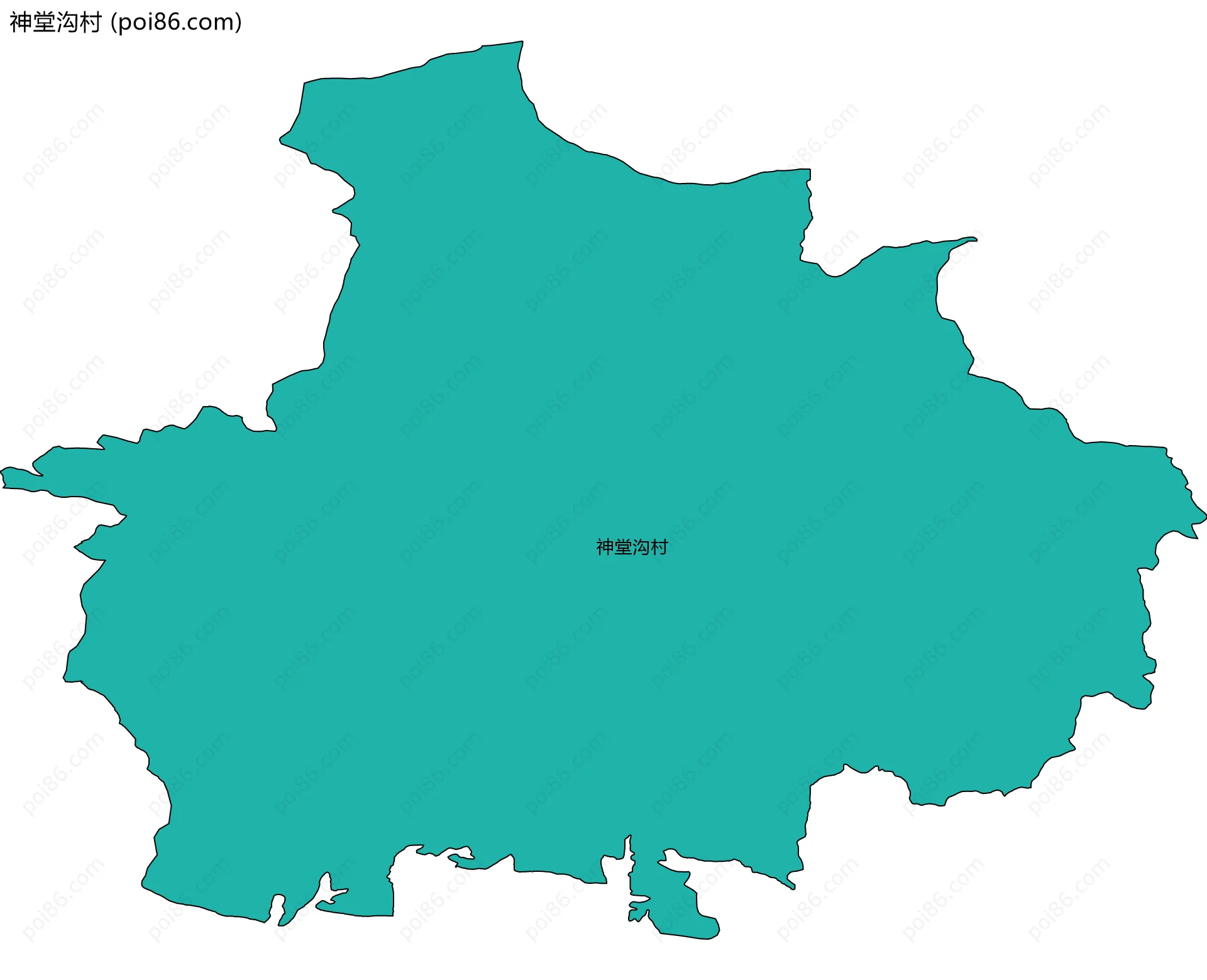 神堂沟村边界地图