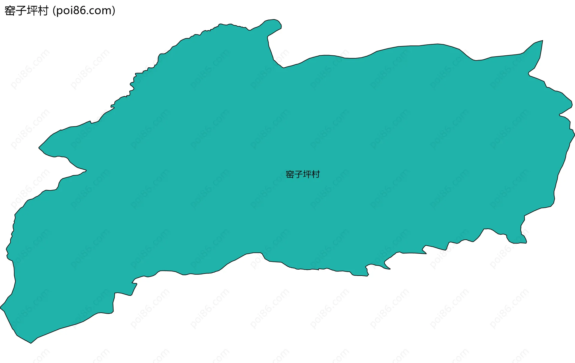 窑子坪村边界地图