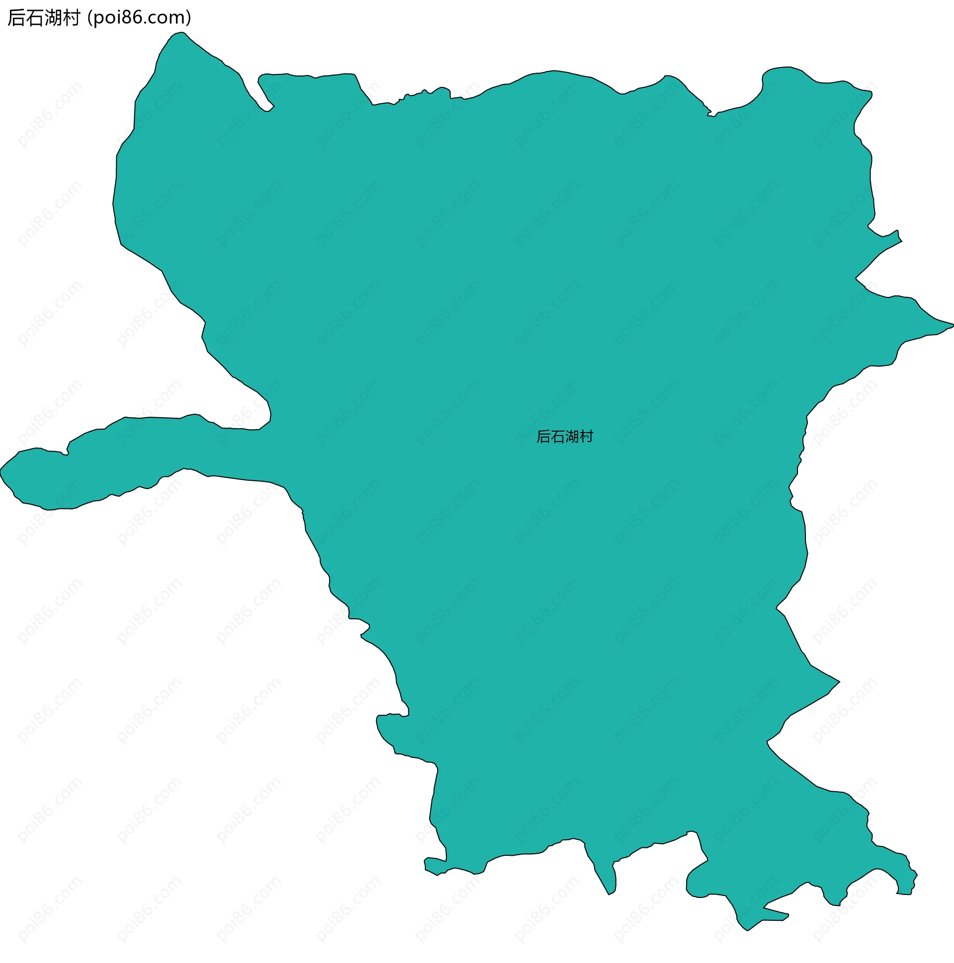 后石湖村边界地图