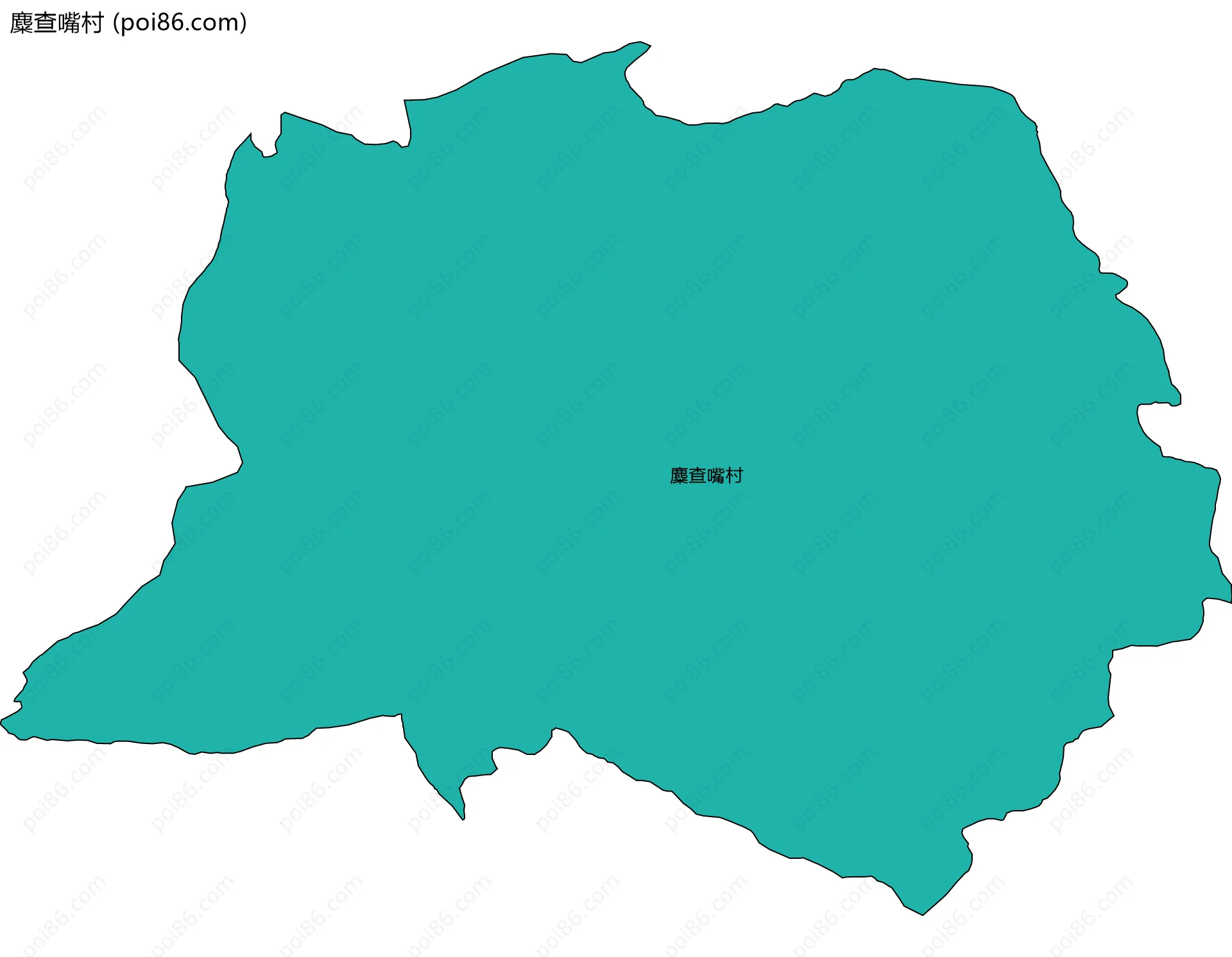 麋查嘴村边界地图