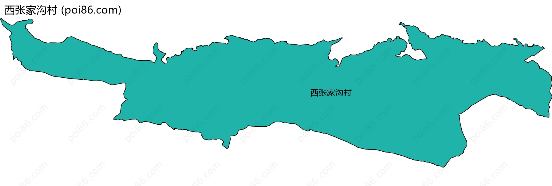 西张家沟村边界地图