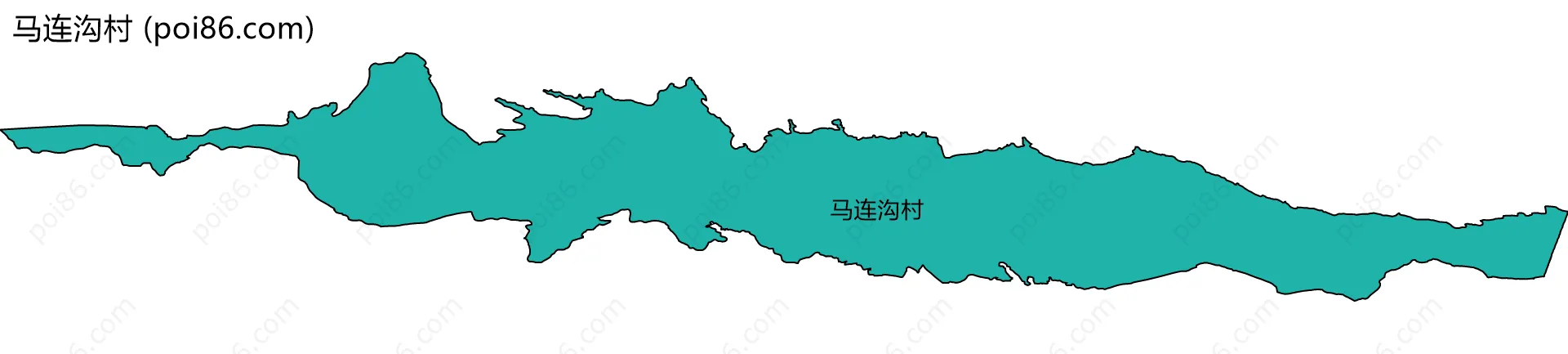 马连沟村边界地图