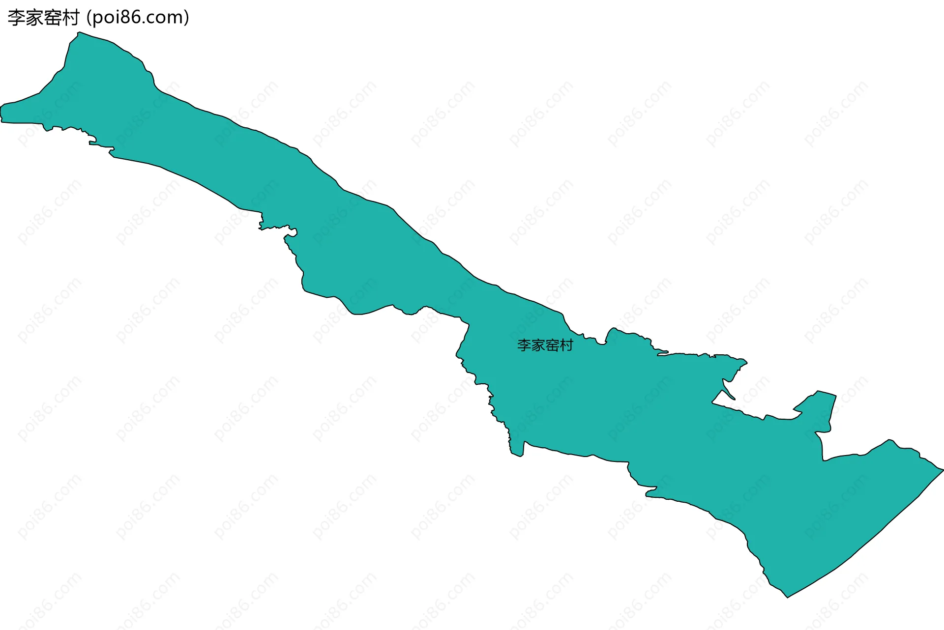 李家窑村边界地图
